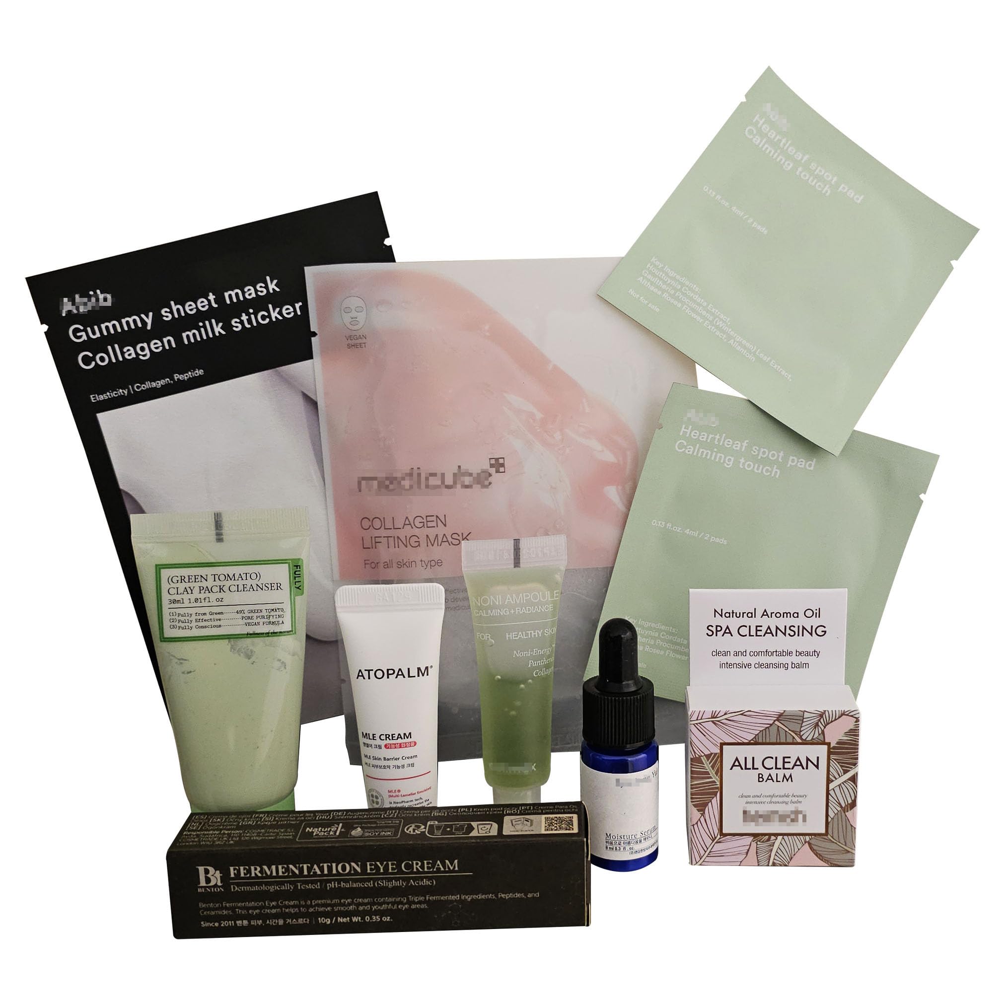 Kit de Viaje Basico de Skincare Coreano con Minis Kbeauty, ideal para viajes o para tu cosmetiquera, kit para el día a día, varias marcas (Kit A)
