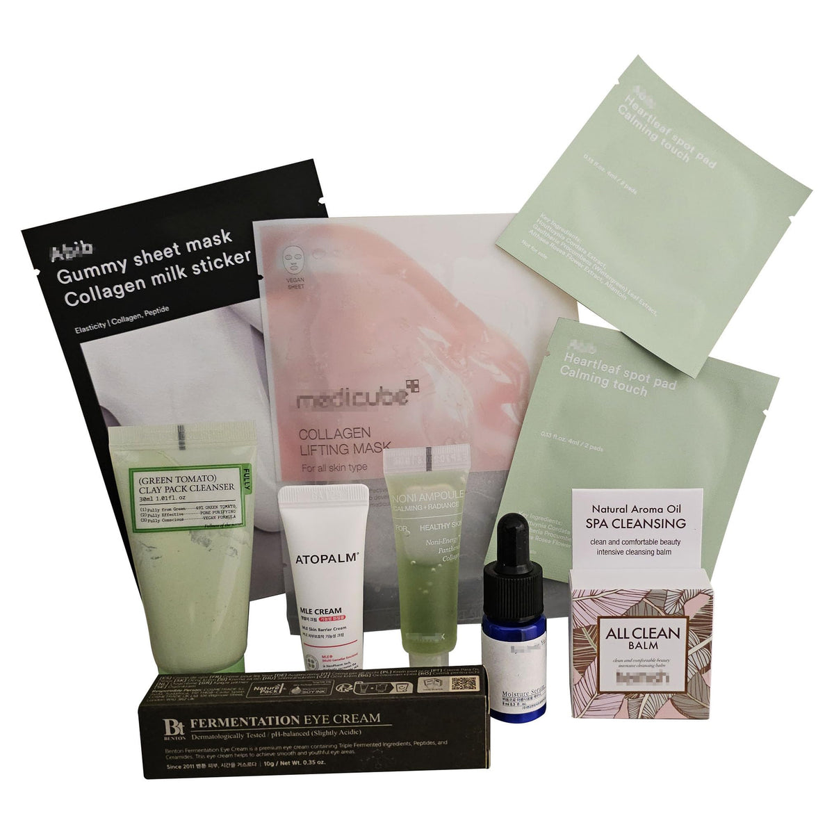 Kit de Viaje Basico de Skincare Coreano con Minis Kbeauty, ideal para viajes o para tu cosmetiquera, kit para el día a día, varias marcas (Kit A)