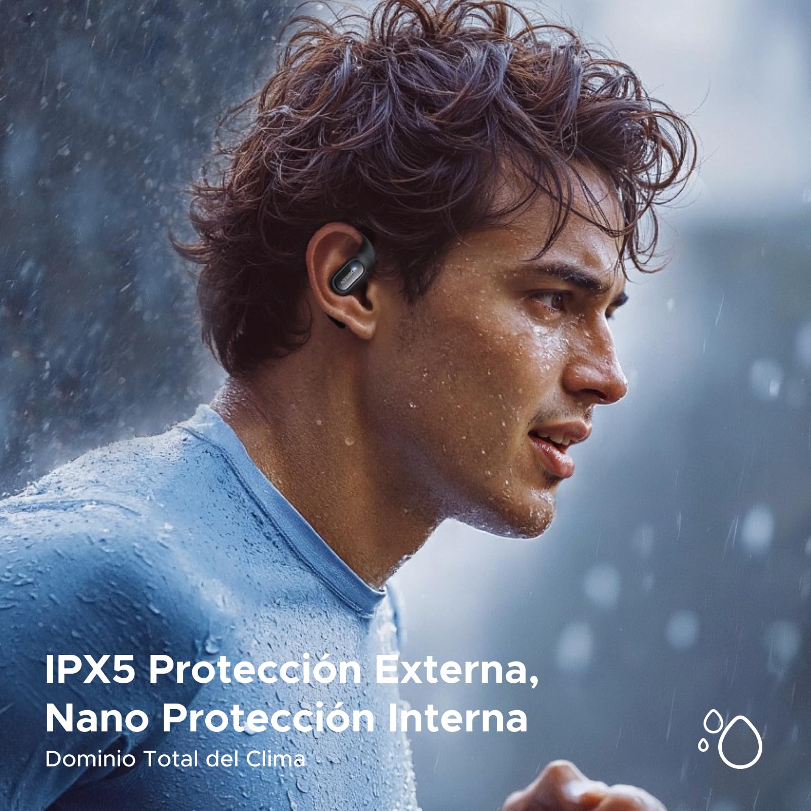 UGREEN Audífonos Open Ear con ANC Cancelación Adaptativa 32H 4 Micrófono IA