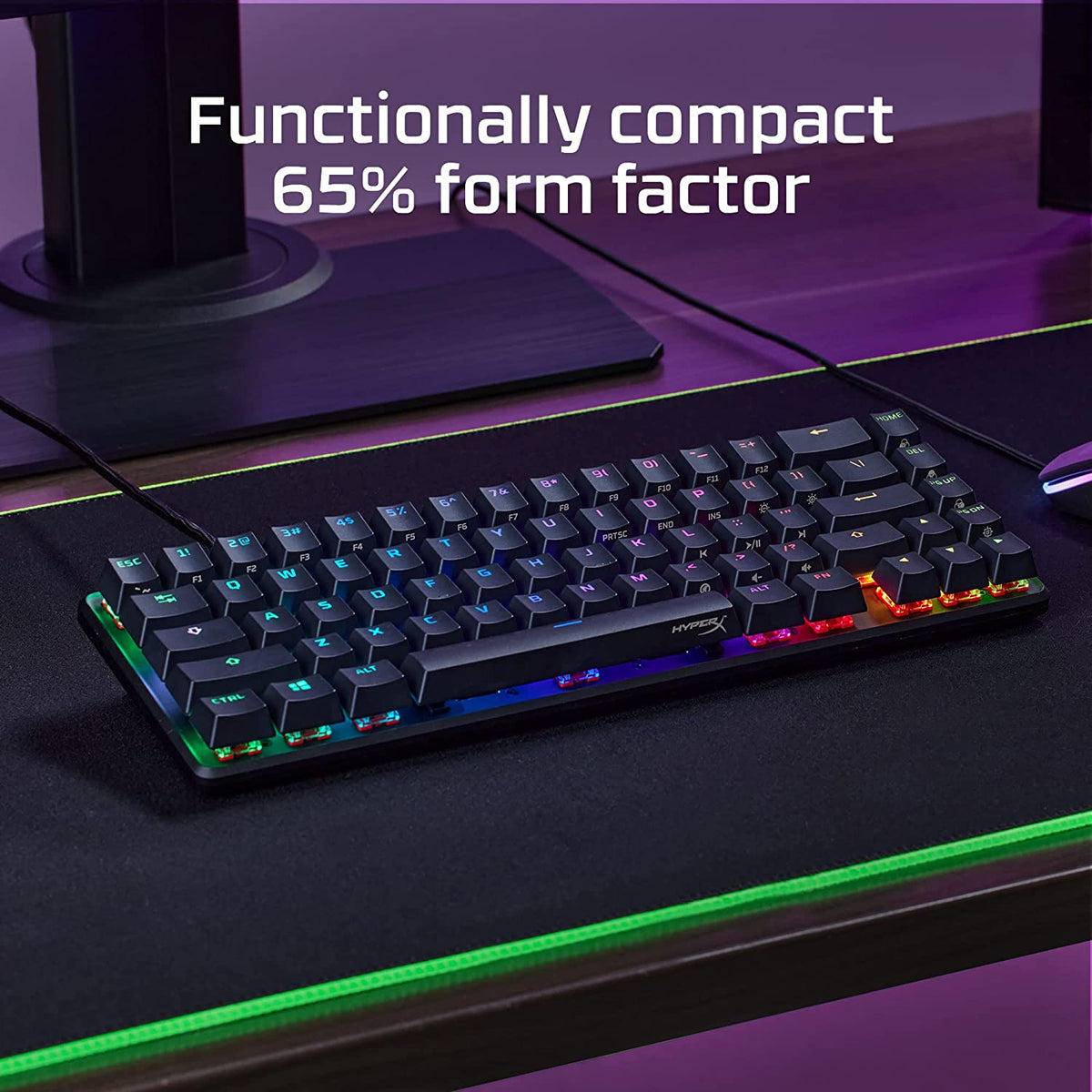 HyperX Alloy Origins 65, Keyboard 65%, Aqua (Reacondicionado)