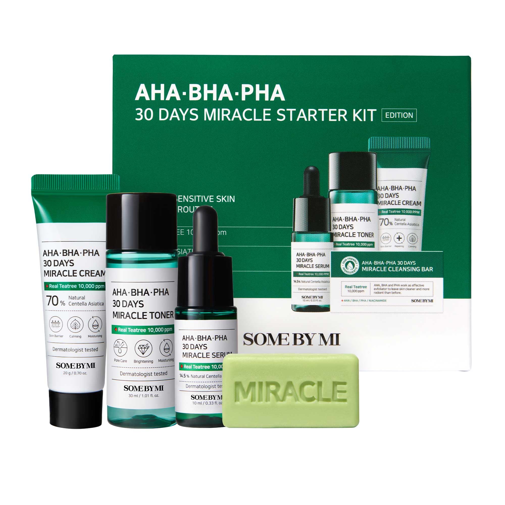 SOME BY MI AHA BHA PHA 30 Days Miracle Starter Kit, 4 Piezas