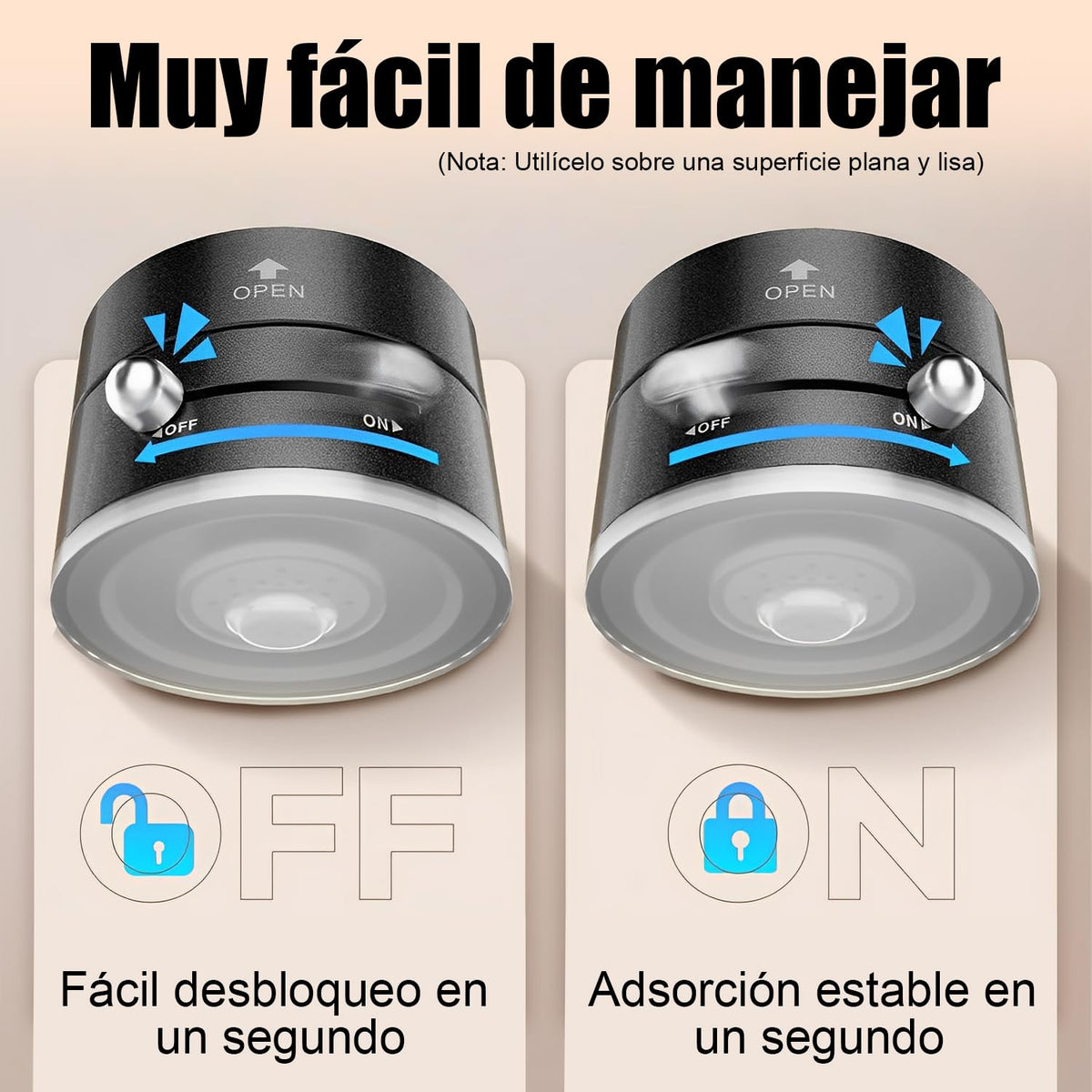 LONGLIV Soporte de Teléfono para Coche,Soporte de Teléfono Magnético al Vacío,Portátil Plegable,Retráctil y con Rotación de 360 Grados,Compatible con Todos los Teléfonos Móviles