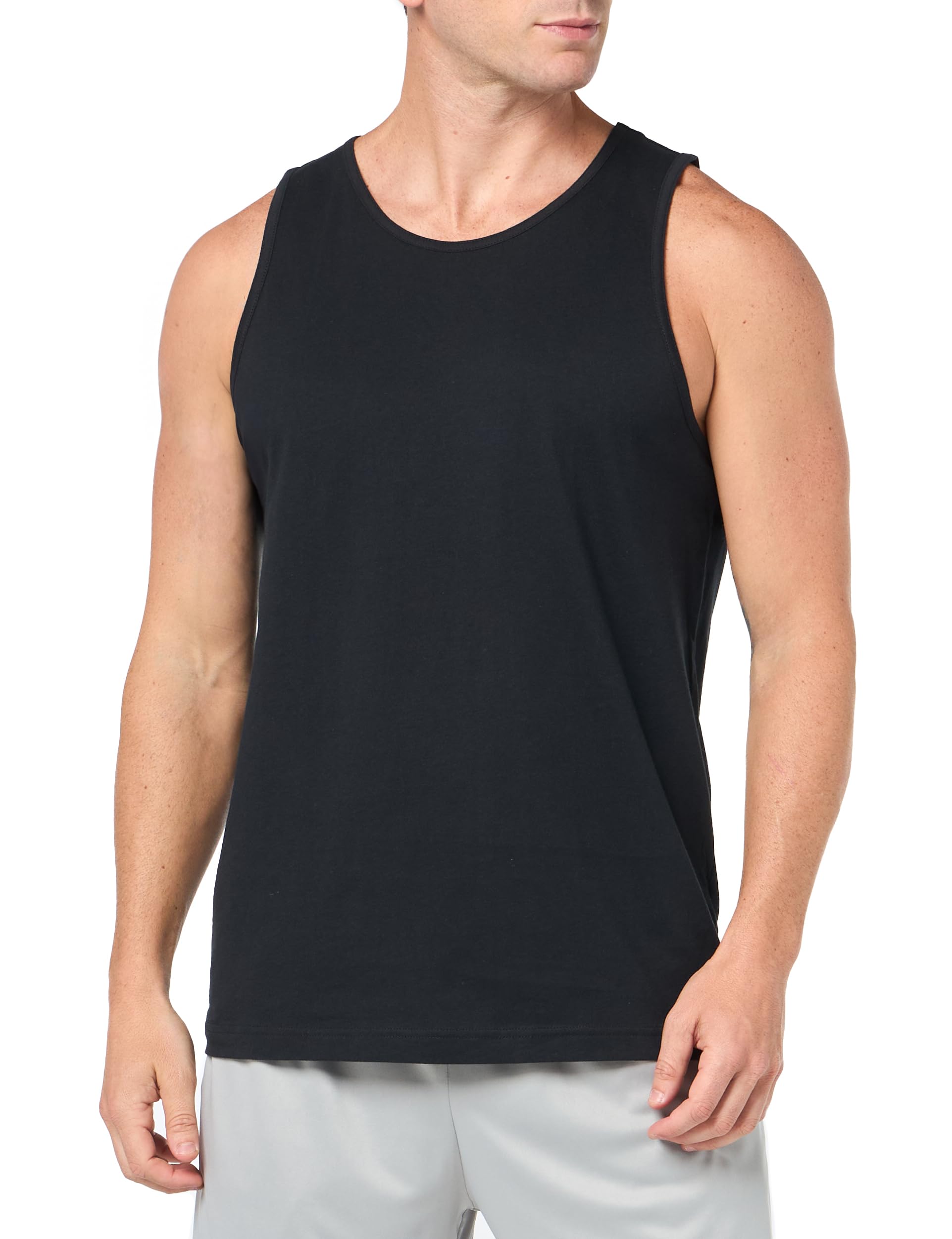 Amazon Essentials - Camiseta sin mangas para hombre, ajuste regular, color negro, talla M