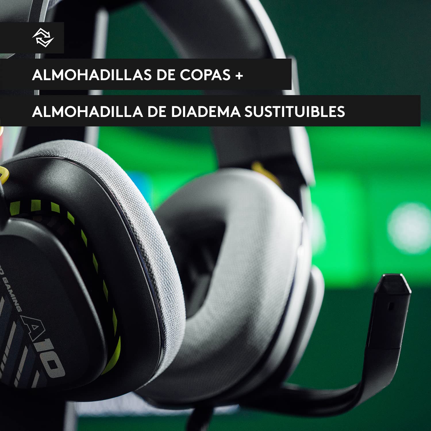 Astro Gaming A10 Audífonos Gaming Gen 2 con Cable - Audífonos Over-Ear para Gaming con micrófono volteable para silenciar, transductores de 32 mm, compatibles con Xbox, PC - Negro