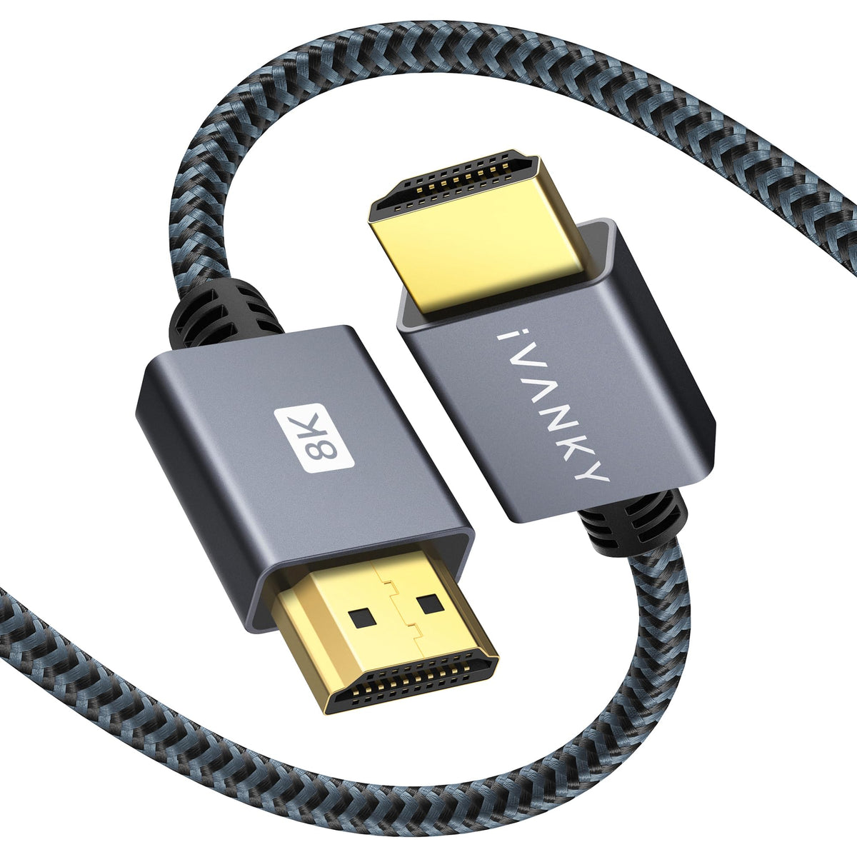 Cable HDMI 2M iVANKY HDMI 2.0 de Ultra Alta Velocidad 18Gbps, 4K@60Hz HDR, ARC, 3D, Alambre de nylon, compatible con MacBook Pro 2021, Xbox Series One/S/X PS3/4/5, Monitor PC TV