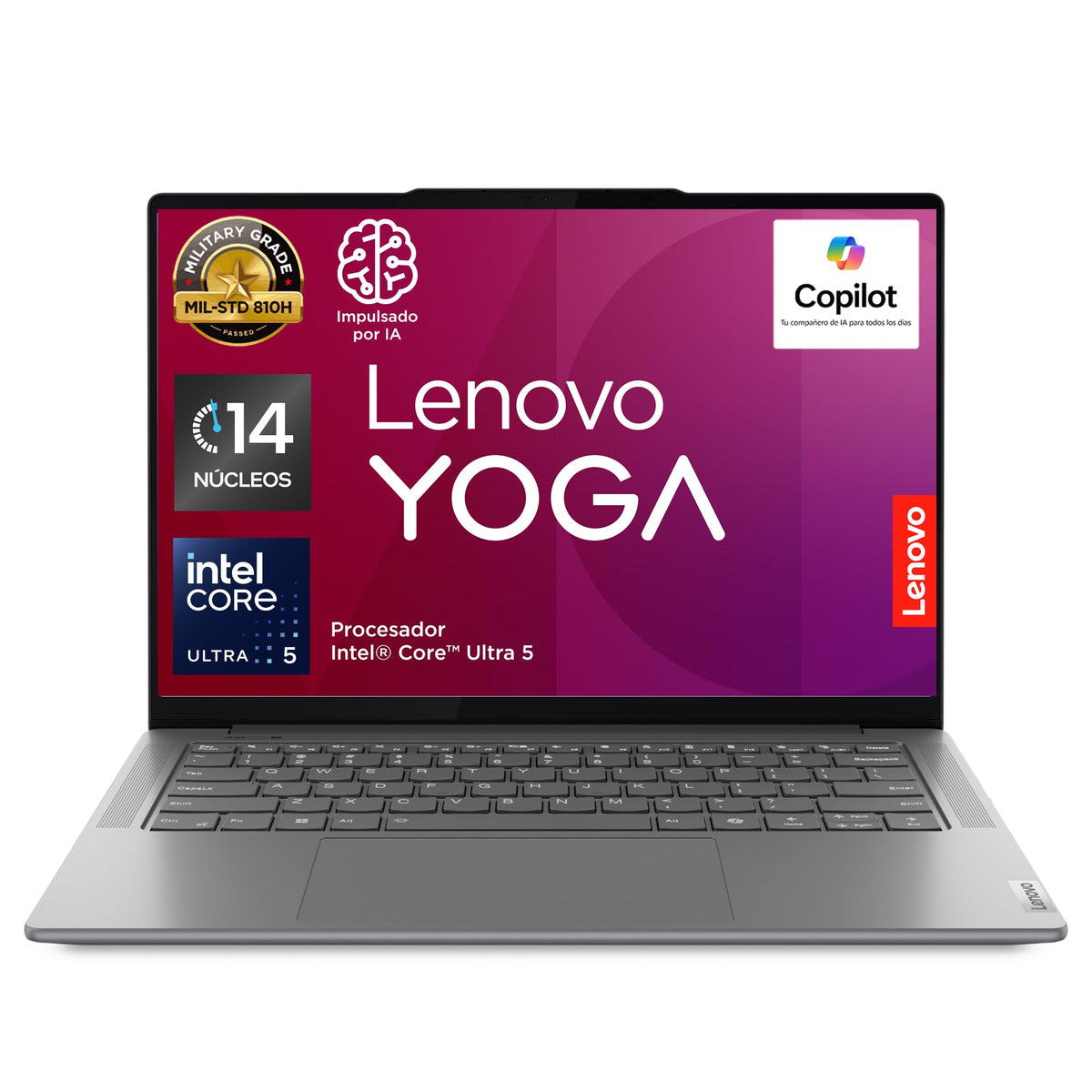 Lenovo Laptop Yoga Slim 7 14IMH9 | 14" WUXGA OLED Dolby Vision Intel Core Ultra 5 125H | 16GB RAM 1TB SSD | Dolby Atmos Cámara FHD 1080p | Windows 11 Home, Luna