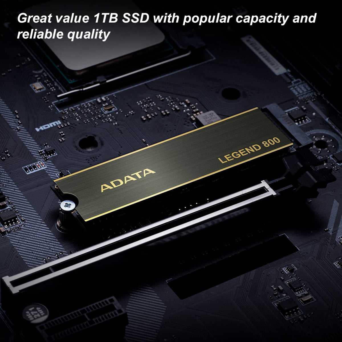 ADATA Unidad Interna de Estado sólido SSD Legend 800, NVMe PCIe Gen4 x 4 M.2 2280, 3,500 MB/s, Mod: ALEG-800-1000GCS