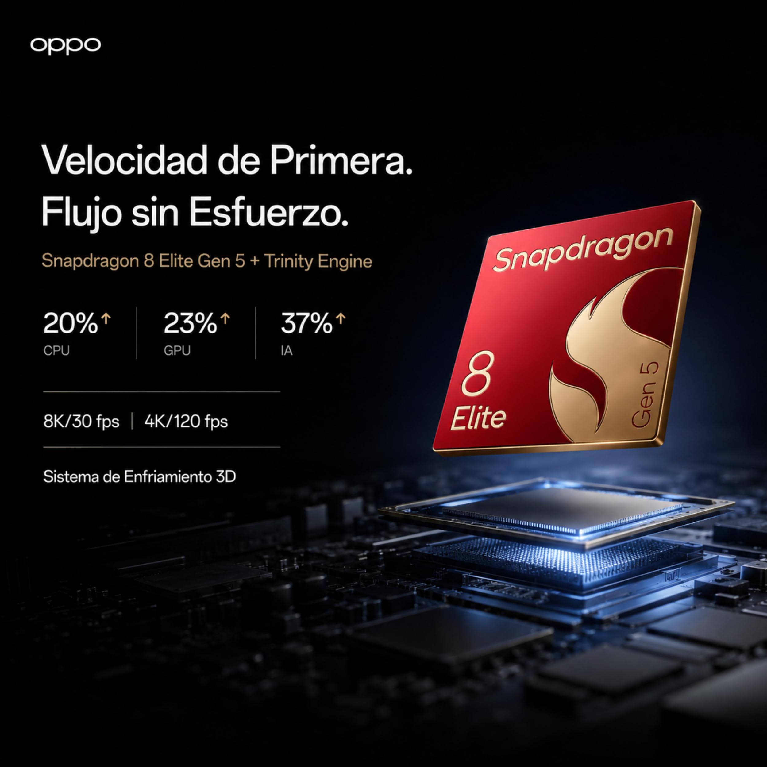 OPPO Find X9 Ultra 5G Negro, 12GB+512GB, Pantalla 6.82" AMOLED QHD+, Cámara Dual 200MP, Video 8K, Snapdragon 8 Elite Gen 5, Batería 7050 mAh, Carga Súper Rápida 100W, Resistente al Agua IP68/IP69