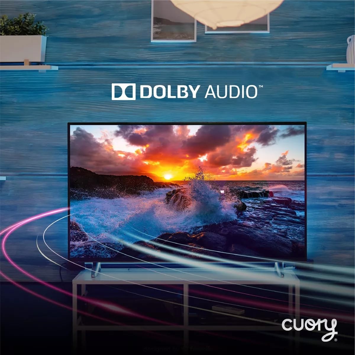 CUORY Smart TV Pantalla 43" Pulgadas Android TV LED Television | FHD Full HD Dled 1920x1080 | Ver Netflix, Youtube y Play Store | con HDMI y USB | Compatible con Google TV y Dolby Digitial