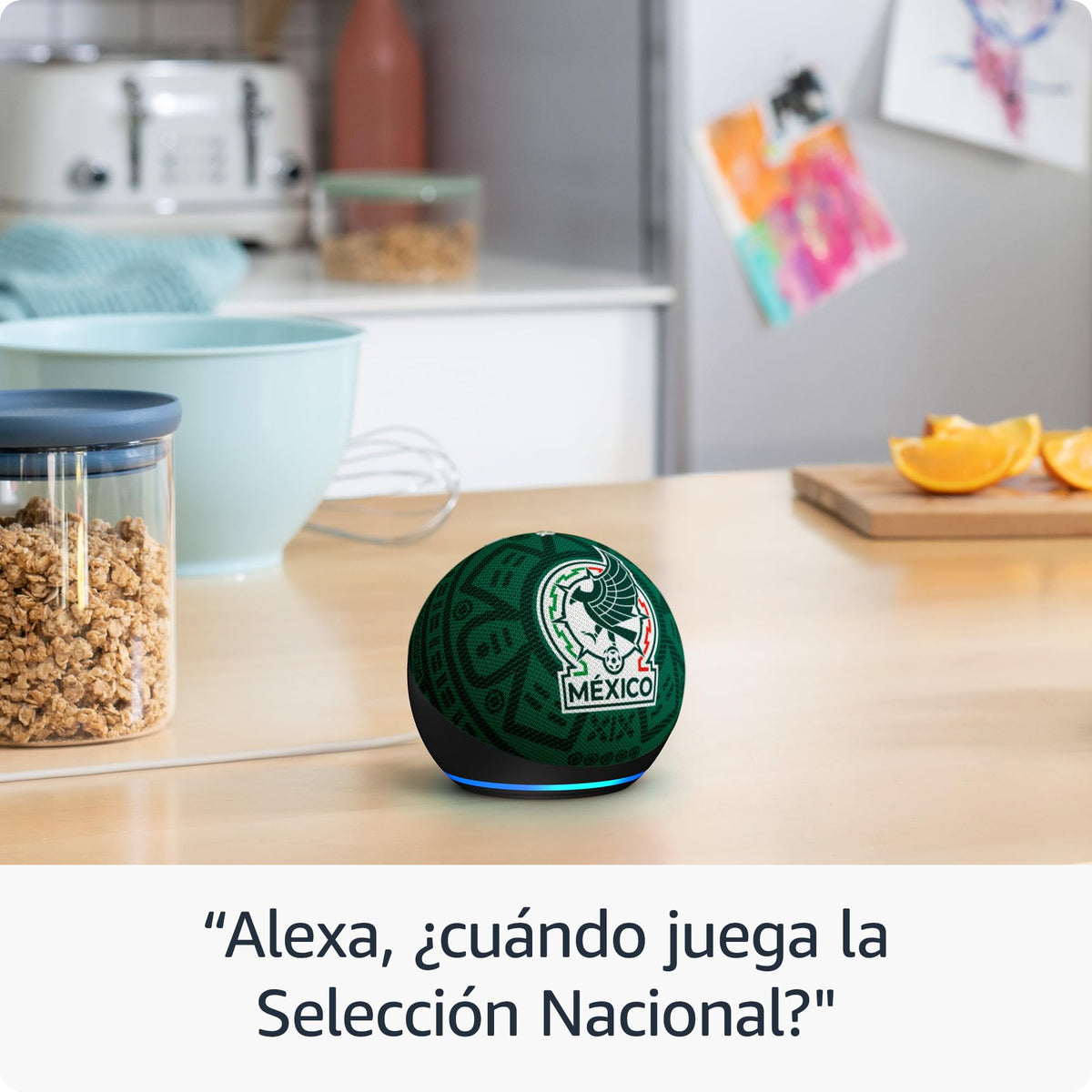 Echo Dot de edición limitada con licencia oficial de la Selección Nacional de México (modelo más reciente): incluye Acceso Anticipado de Alexa+