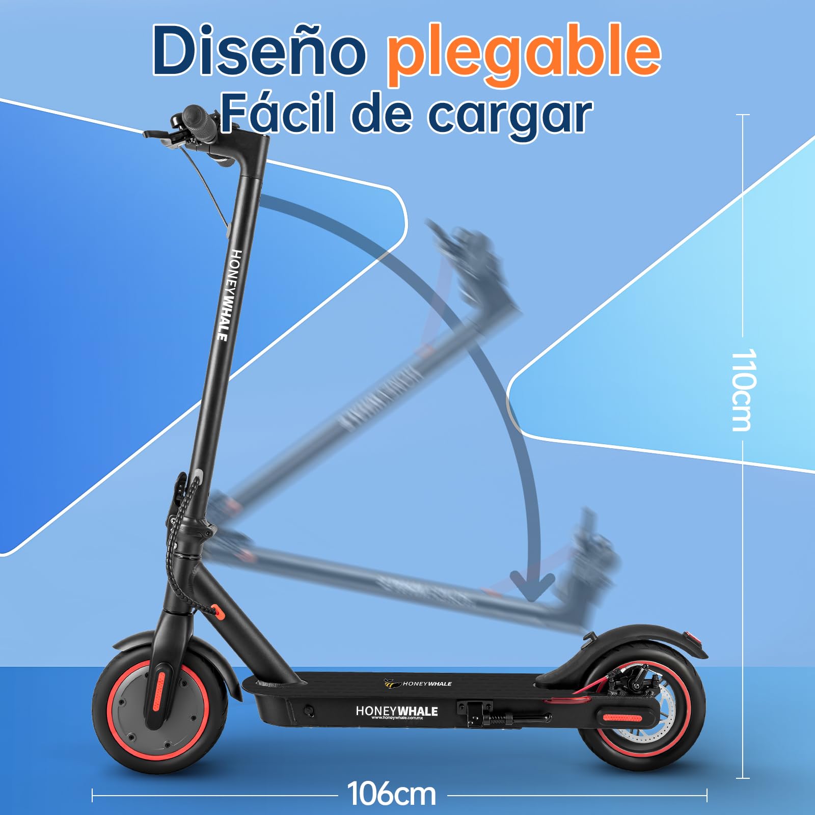 HONEYWHALE M2 Pro Scooter Eléctrico Adulto 500W-32KM/H-22KM Patin Electrico