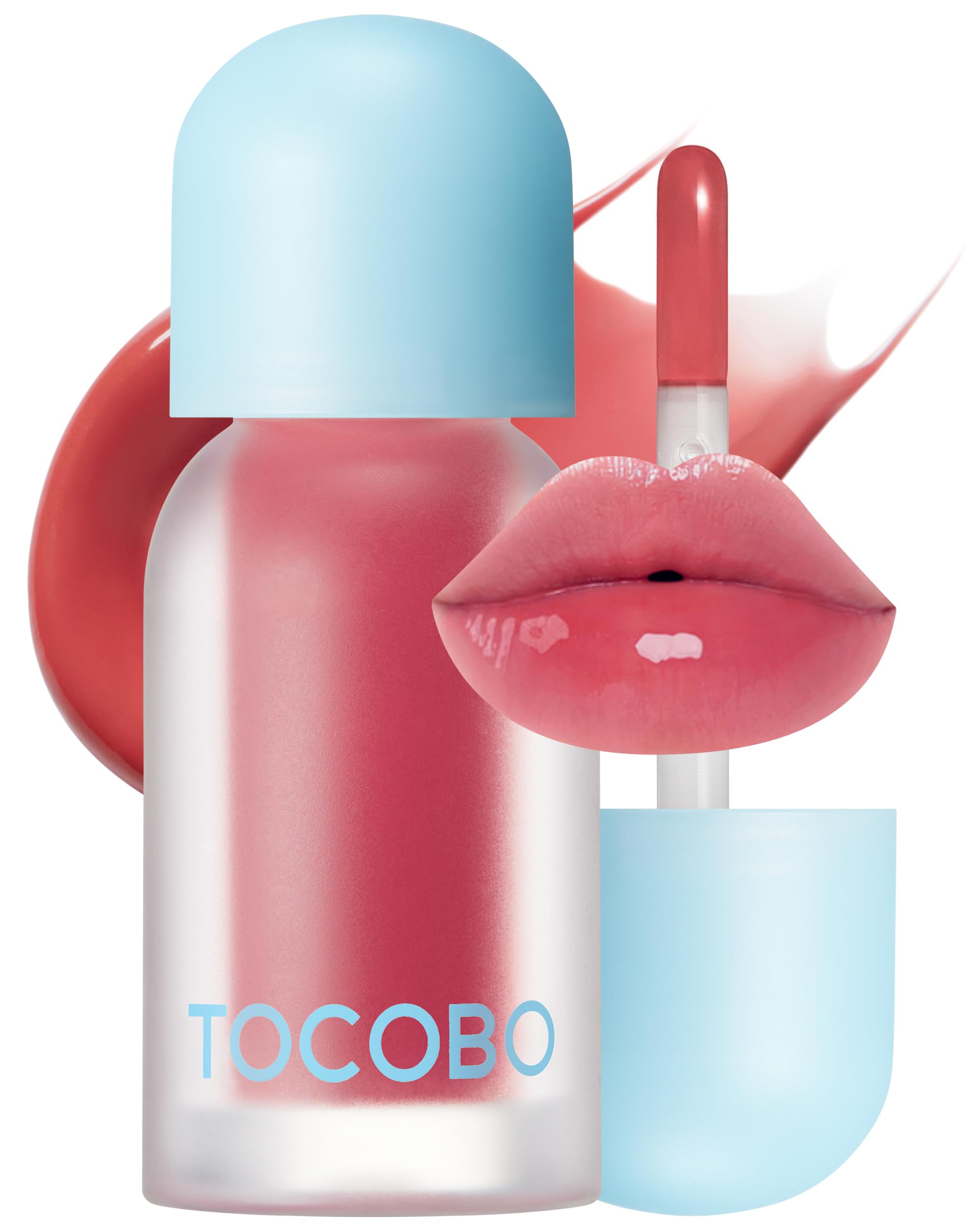 TOCOBO Juicy Berry Plumping Lip Oil 18 Cozy Pink – Aceite labial hidratante coreano vegano con aceites vegetales para un alto brillo – Fórmula no pegajosa para todos los tonos de piel, 4g