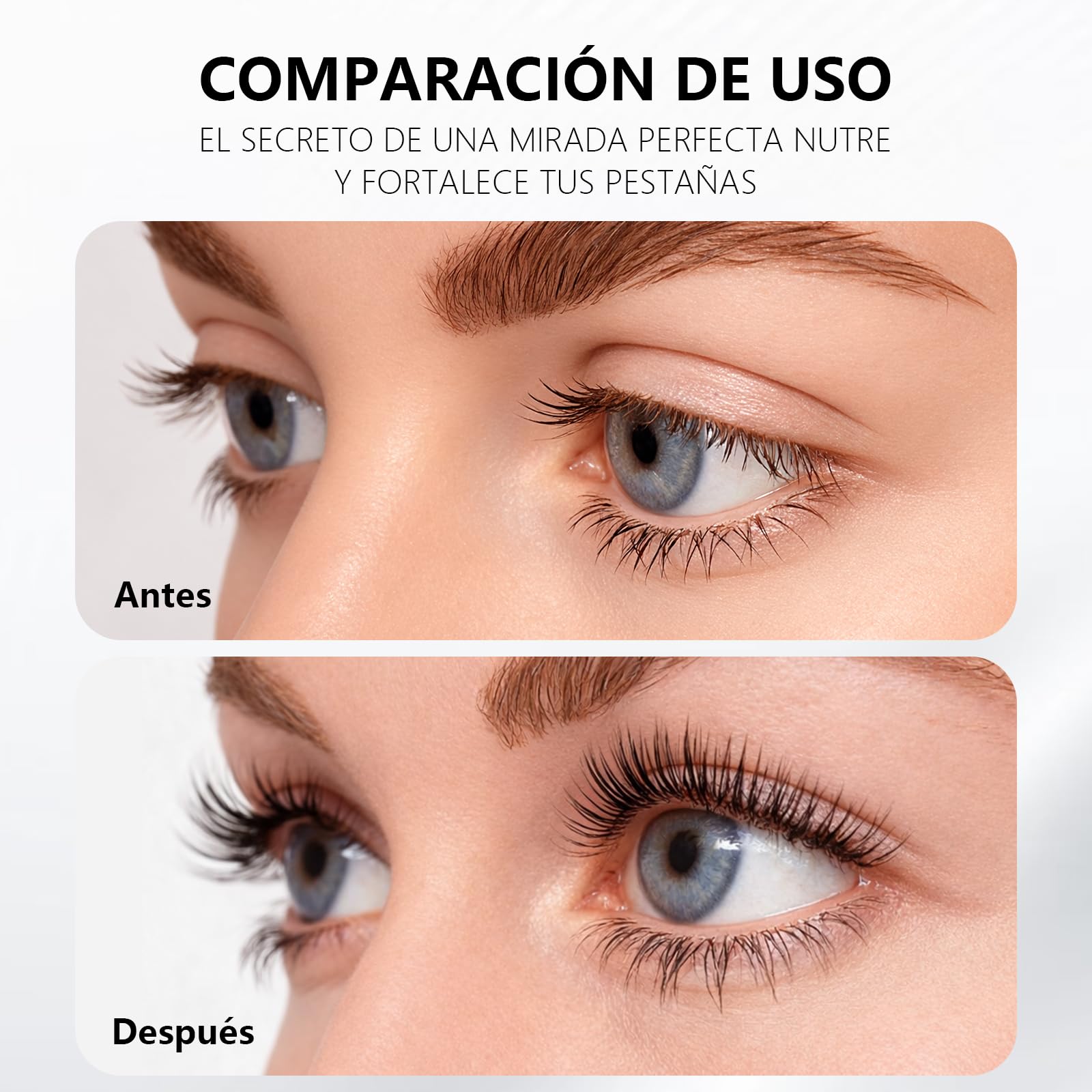 WEUD Serum Pestañas Coreano con Multi Péptido y Biotina B7, Suero Profesional para el Crecimiento de Pestañas, Fórmula de Péptidos Compuestos para Mejora el Crecimiento de Pestañas, Funciona Rápido