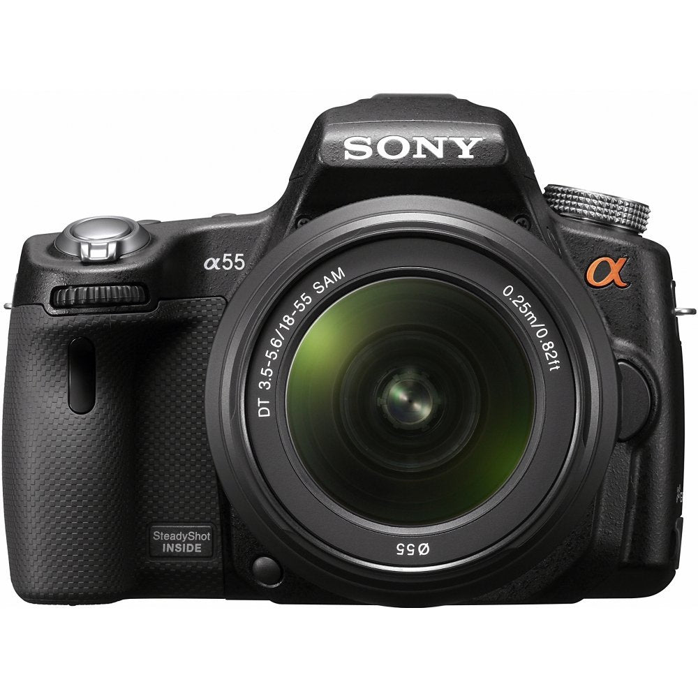 Cámara DSLR Sony a55 con lente zoom de 18-55 mm (Renovada)