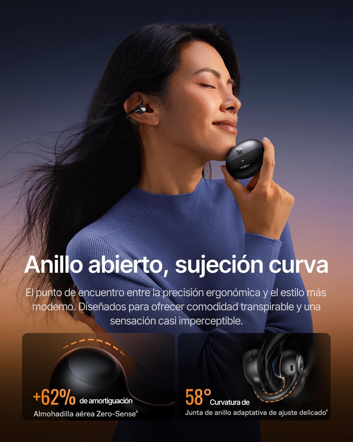 Baseus Inspire XC1 Audífonos Inalámbricos Open Ear, Sound by Bose