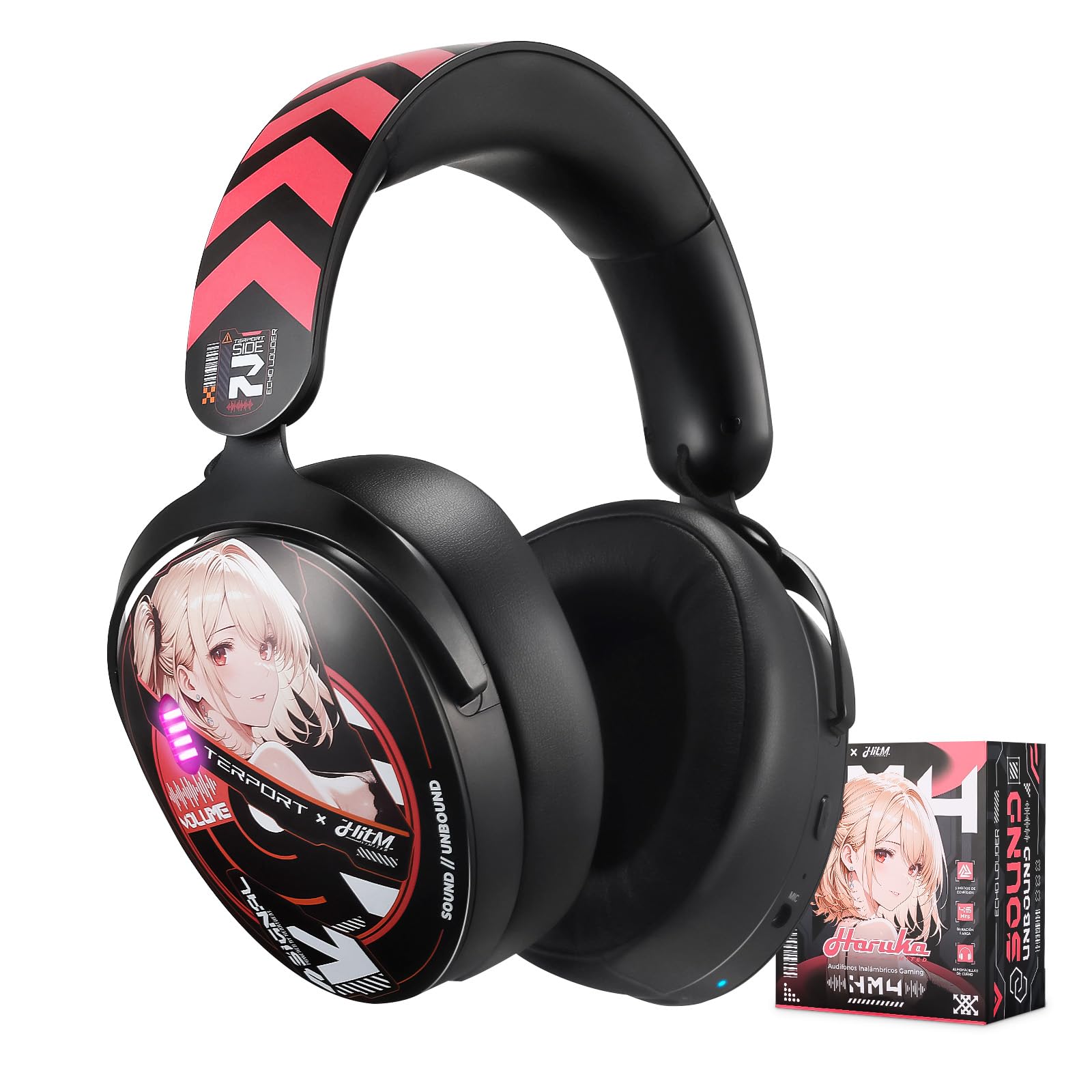 TERPORT Haruka HM4 Audífonos Gamer Inalámbricos con Cancelación de Ruido