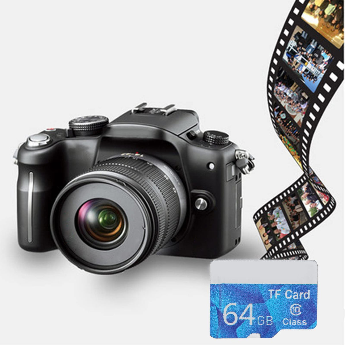 GOWENIC Tarjeta de Memoria Micro de 32GB/64GB/128GB Tarjeta TF de Clase 10 de Alta Velocidad, 10M/s, para Cámaras Digitales, Teléfonos Móviles, GPS, Reproductores de MP3, PDAS, Tabletas, (64 GB)