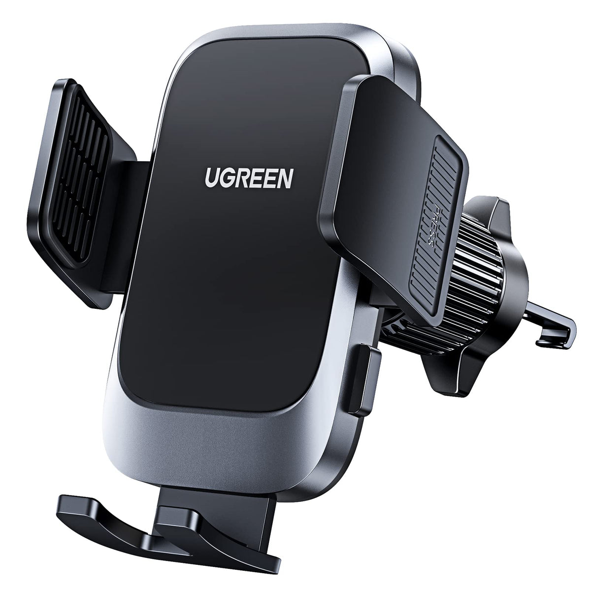 UGREEN Soporte Celular Automóvil, Base Porta Móvil Auto Giratorio 360° con Gancho Metálico y Botón de Liberación, Uso con Una Sola Mano para iPhone 16 15 14 13 Pro MAX, Galaxy S24 S23 S22 Ultra