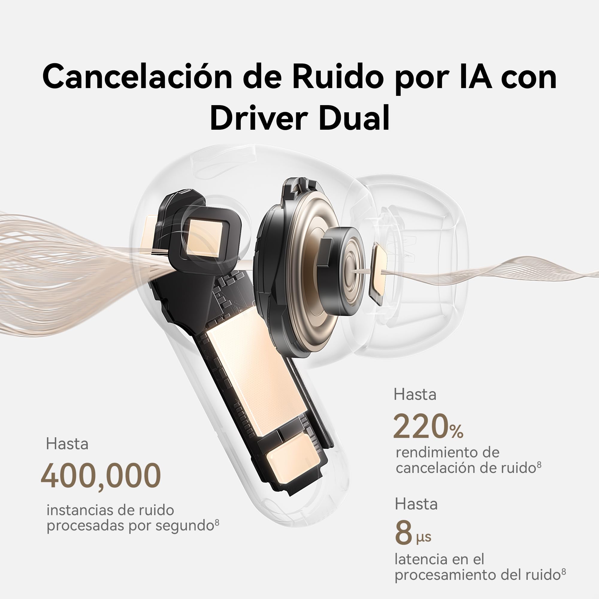 HUAWEI FreeBuds Pro 5 Audífonos inalámbricos, Gris