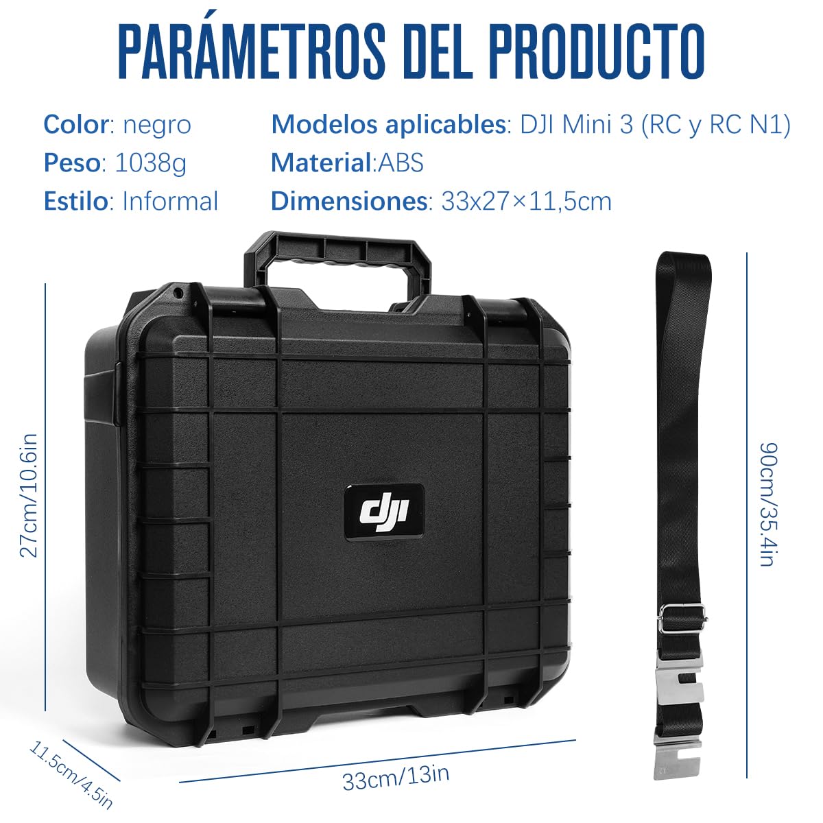GIVOOBE Funda rígida para DJI Mini 3/Mini 3 Pro, Estuche Rígido Impermeable para DJI Mini 3 Series(driver DJI RC), Funda de transporte y mochila compatible DJI Mini 3, no es compatible con DJI Mini 4