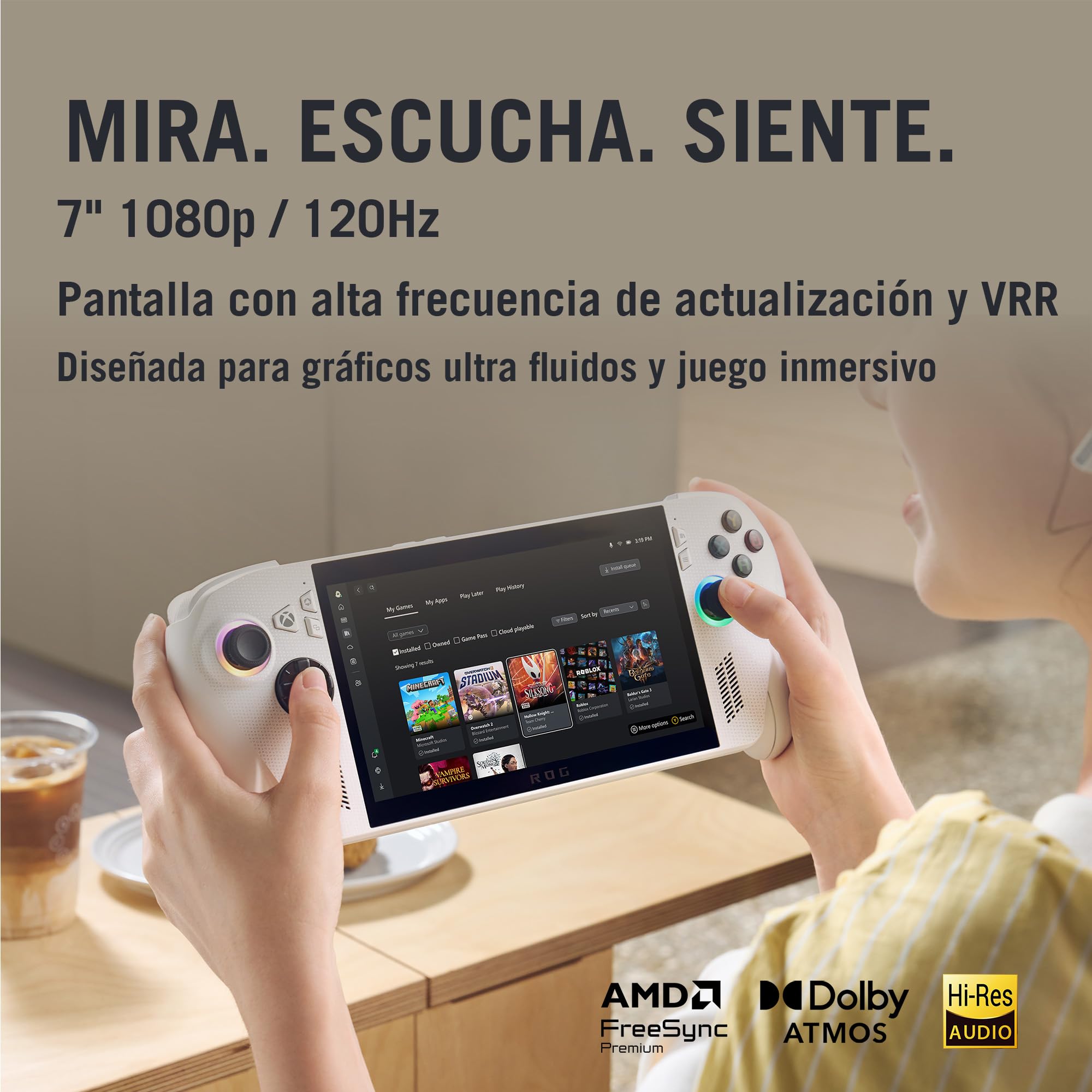 ASUS ROG XBOX Ally/AMD Ryzen™ Z2 A/AMD Radeon™ Graphics/ 16GB 512GB SSD/FHD 16:9 120Hz/ Wi-Fi 6E + Bluetooth® 5.