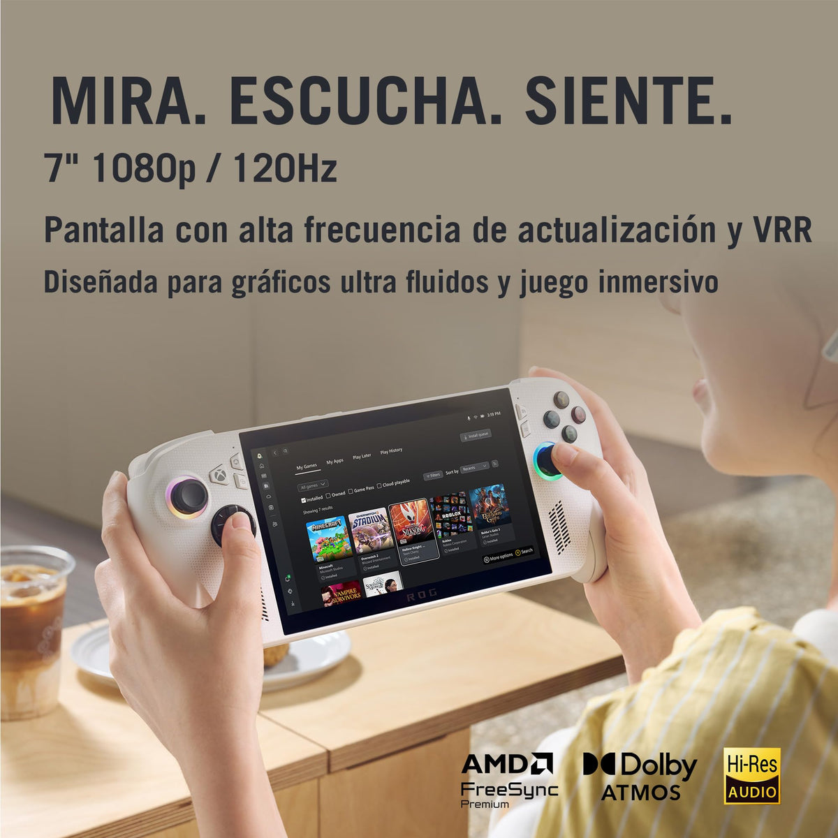 ASUS ROG XBOX Ally/AMD Ryzen™ Z2 A/AMD Radeon™ Graphics/ 16GB 512GB SSD/FHD 16:9 120Hz/ Wi-Fi 6E + Bluetooth® 5.