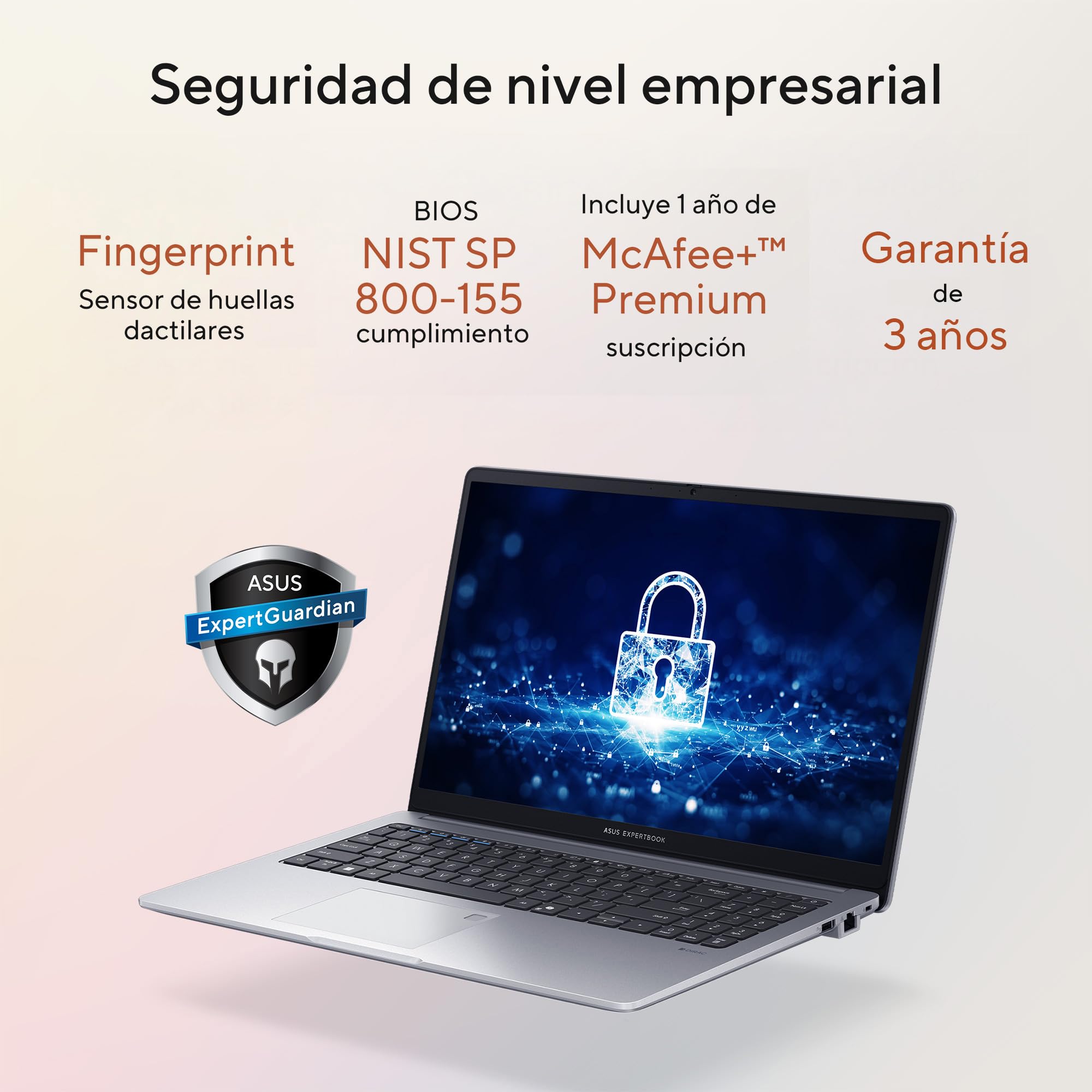 ASUS Expertbook P1/Ryzen 7/ 16GB RAM - 512SSD/ Wi-Fi 6 + Bluetooth 5.4/Diseñada para Seguridad empresarial/Teclado en español + Mochila y Mouse (Servicio y garantía con la Marca en México)