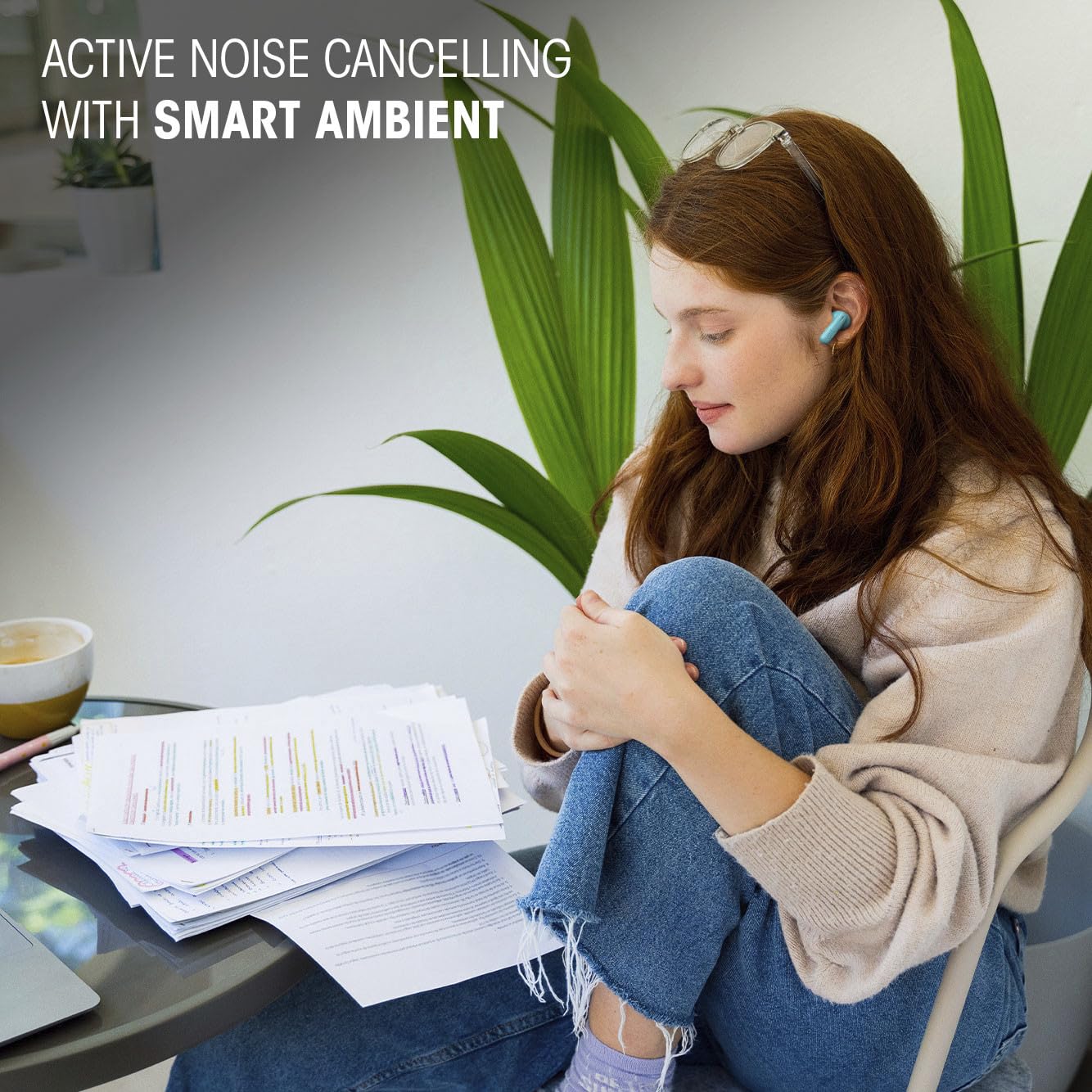 JBL Vibe Beam 2, Auriculares Lifestyle, True Wireless Beam, ANC, 2 Micrófonos Beamforming, IP54 - Negro