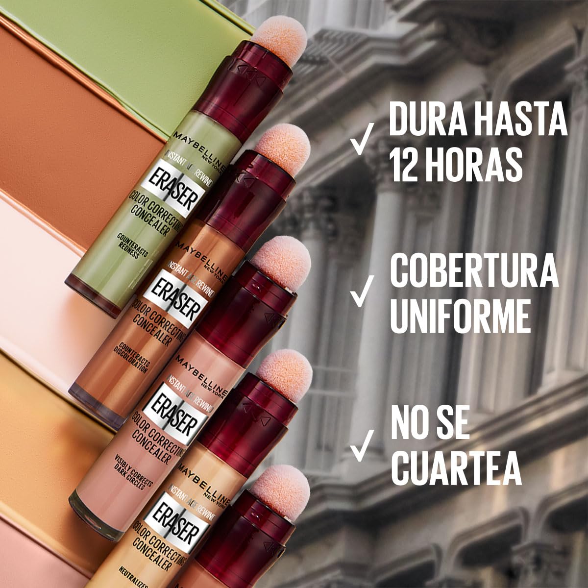 Maybelline Corrector de Maquillaje Instant Age Rewind, Light, 6 g