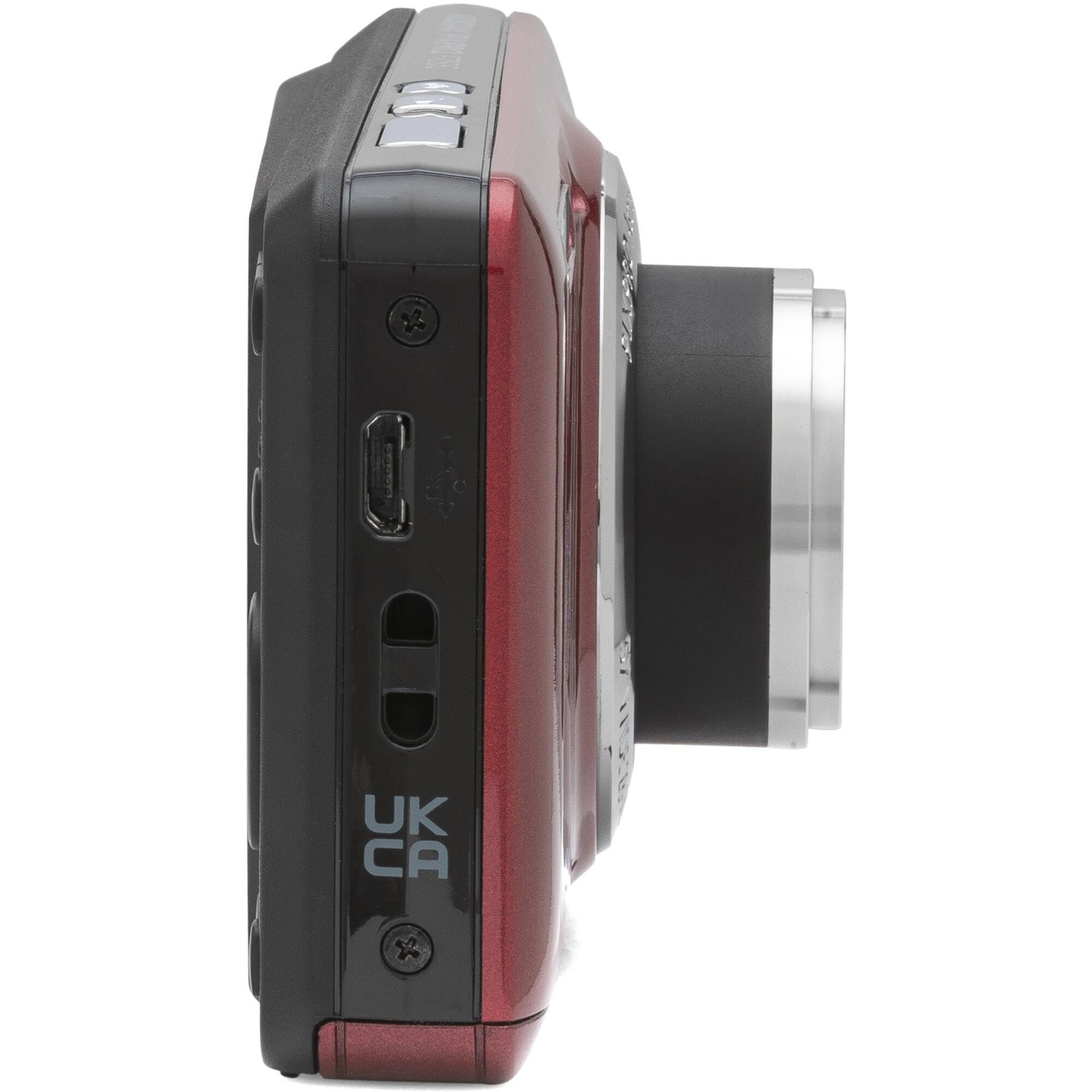 Kodak PIXPRO FZ55 - Cámara digital roja de 16 MP, zoom óptico de 5X, 28 mm, gran angular, 1080P, cámara LCD Full HD de 2,7 pulgadas, tarjeta y lector de 64 GB + funda + portafolios de memoria +