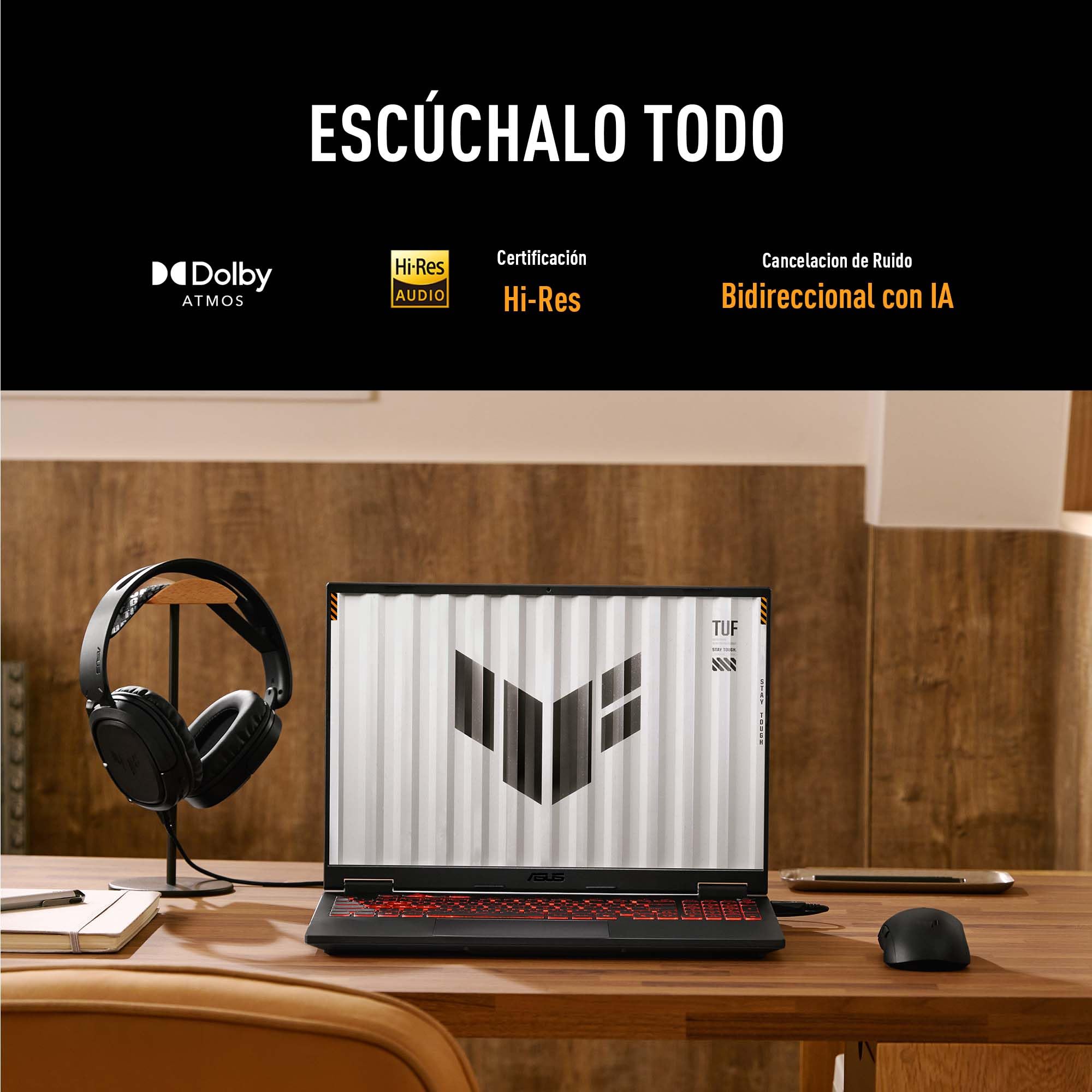 ASUS TUF Gaming A16 NVIDIA GeForce RTX 5060/ AMD Ryzen 7 IA 260/ NPU 16 Tops/ 16GB -1TB SSD/FHD 165Hz, 16:10/ Wi-Fi 6E, Bluetooth 5.3 (Garantía y Servicio con la Marca en México)