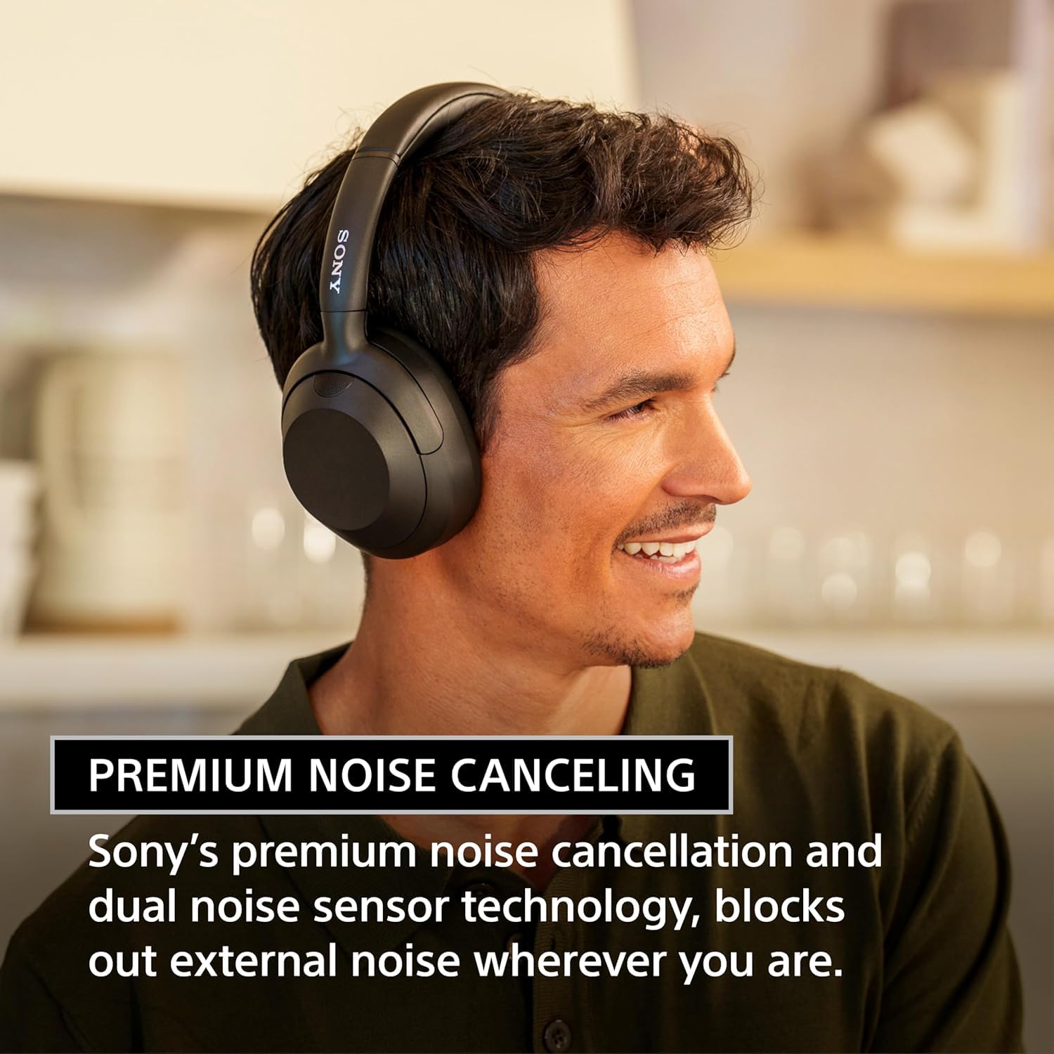 Sony ULT Wear Auriculares Bluetooth supraaurales con cancelación de Ruido, 30 Horas de batería, Bajos potentes, Control por Voz Alexa, Blanco ULT900N