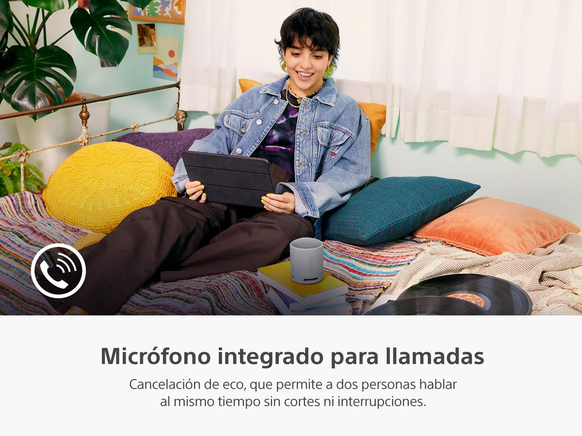 Sony Bocina inalámbrica portátil XB100 Sonido Potente y nítido