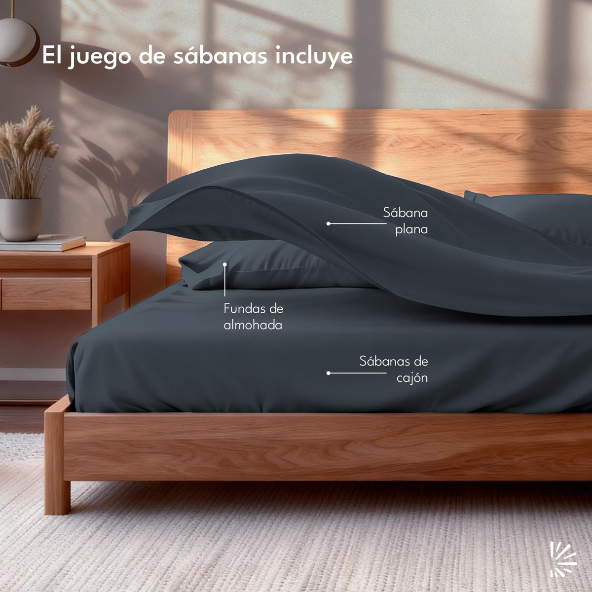Dreamlab Juego de Sábanas Premier 1800 Collection. Sábanas de Microfibra de Lujo de Doble Cepillado (Gris Grafito, King Size)