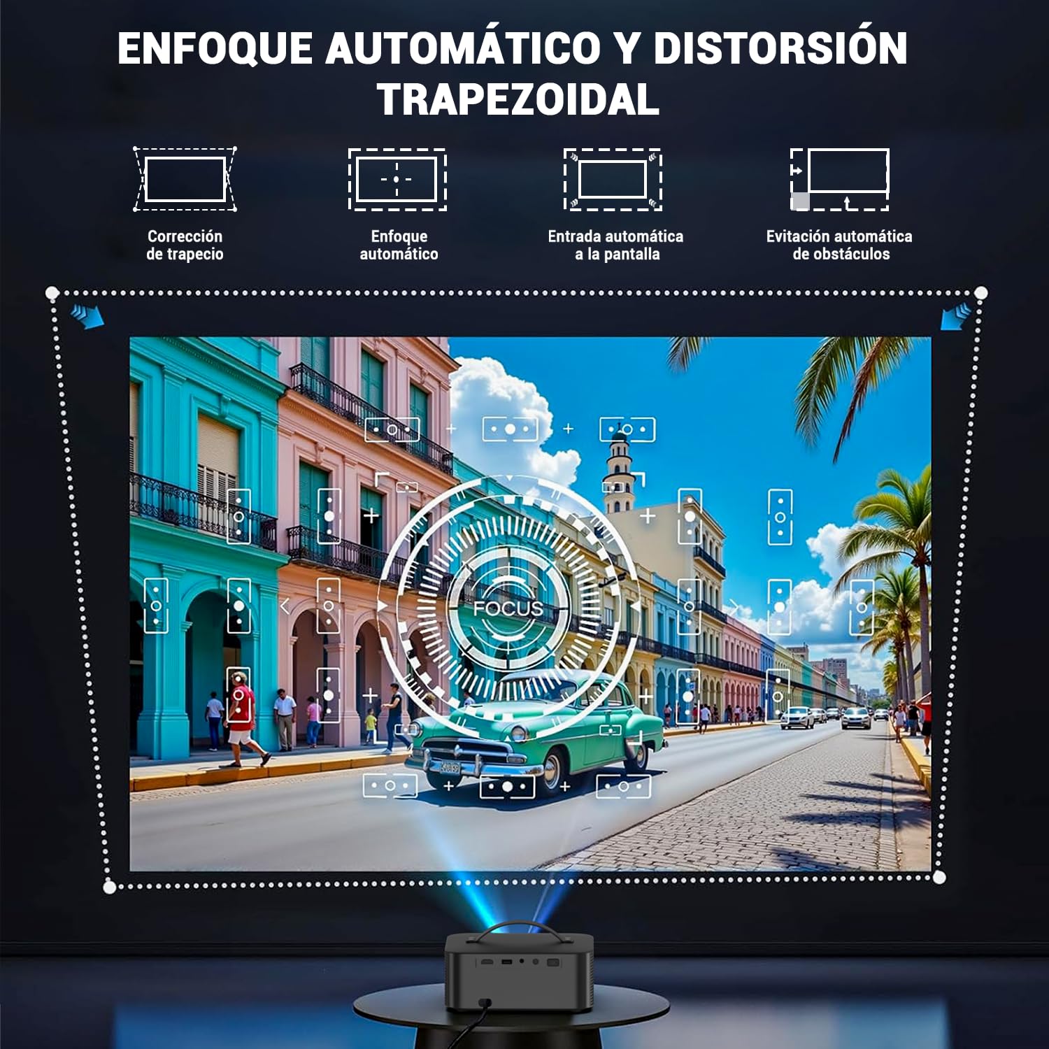 [Licencia Netflix] Mini Proyector Portatil Inteligente 4K con Sistema Linux