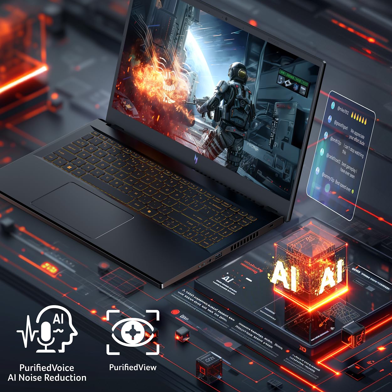 Acer Nitro V Gaming Laptop | Procesador Intel Core i9-13900H | GPU para portátil NVIDIA GeForce RTX 5060 | visualización FHD IPS de 15.6 Pulgadas | 16 GB DDR4 | SSD Gen 4 de 1 TB | Wi-Fi 6 | KB