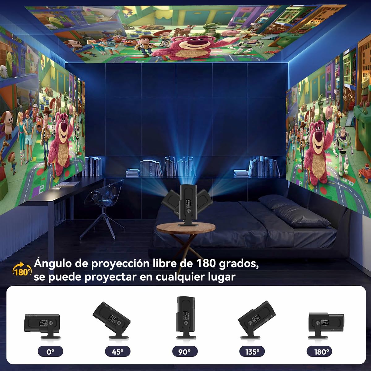 QYIKLPY Proyector 4K Portátil Netflix Oficial – Android 13