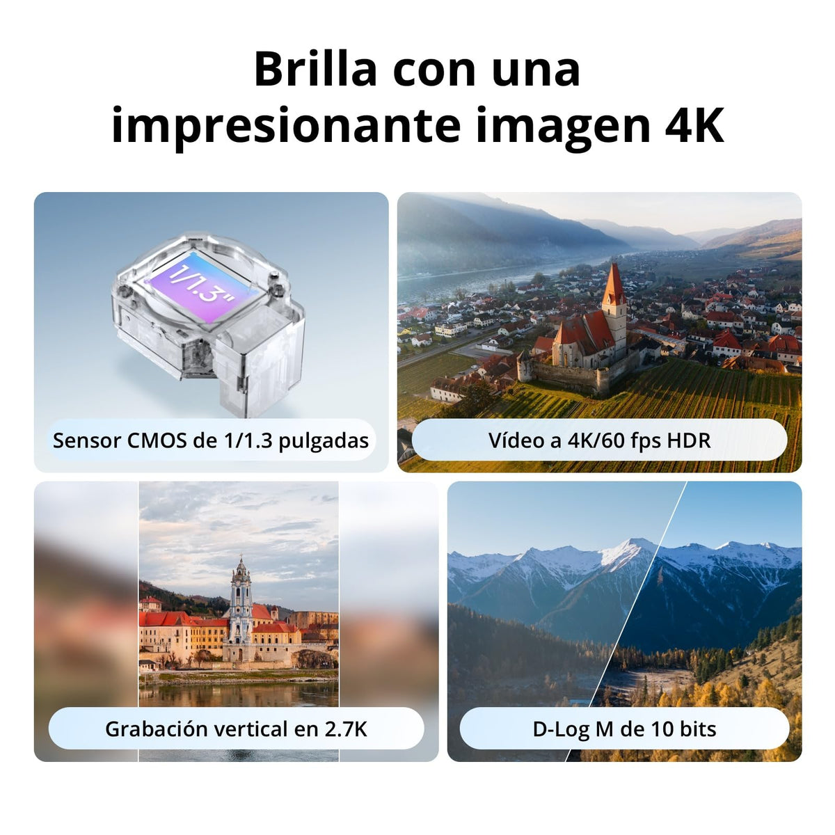 El Pack DJI Flip Vuela Más (control remoto con pantalla RC 2), dron con cámara 4K UHD para adultos, despegue desde la palma, retorno automático, 3 baterías para un tiempo máx. de vuelo de 93 min