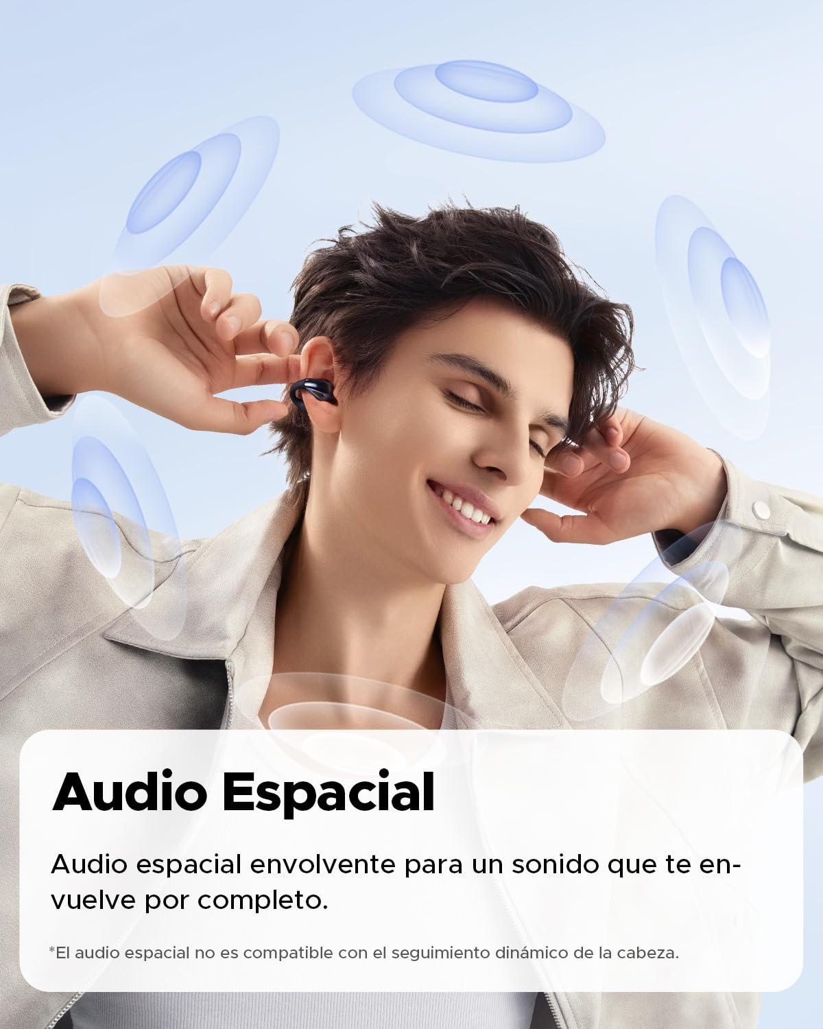 SoundPEATS PearlClip Pro Audífonos Open-Ear Clip Cómodo Estable Hi-Res LDAC