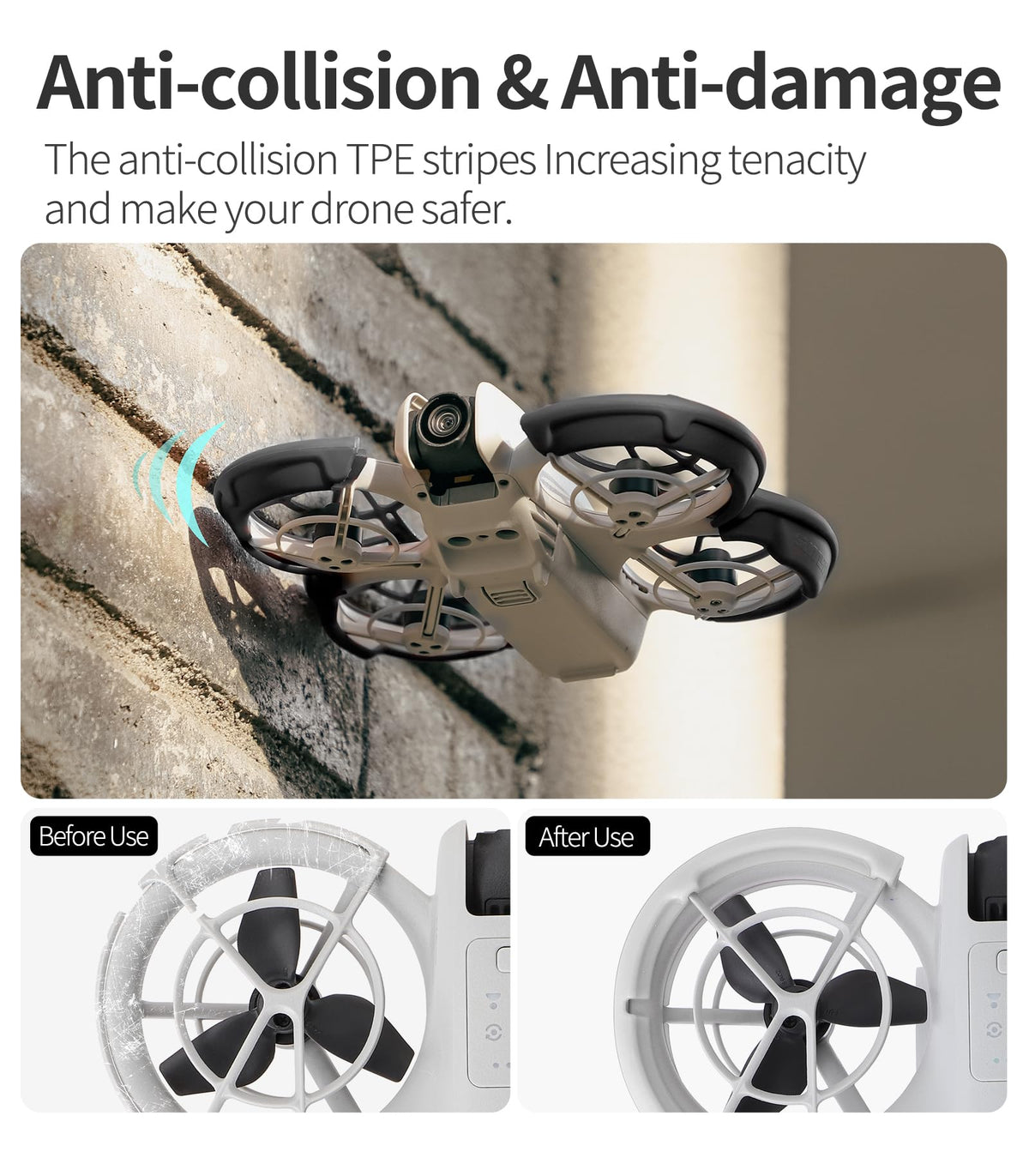 BeisDirect NEO - Protector de hélice para drones DJI NEO para DJI NEO - Anillo protector de anillo de parachoques, protectores de cuchilla de impacto anticolisión para DJI NEO Drone Accesorios
