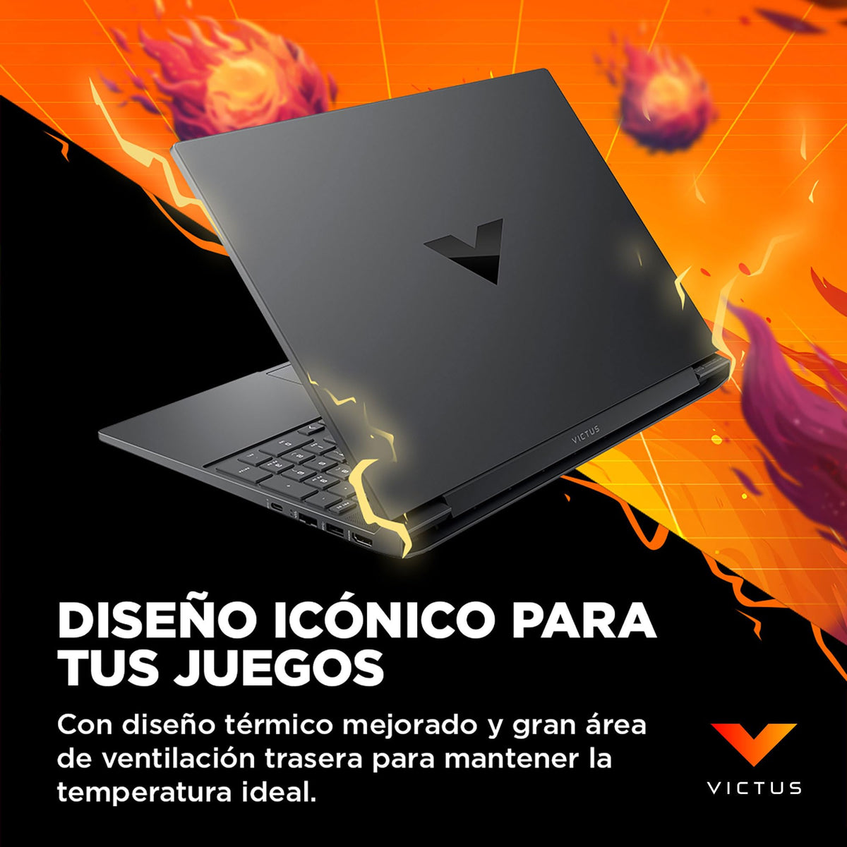 HP Laptop Gaming Victus 15-fb3036la, AMD Ryzen 7, 16 GB RAM, 1 TB SSD, 15.6", FHD, NVIDIA GeForce RTX 4050 (6GB), Windows 11 Home, Teclado en Español, Garantía Mexico, Plata Cromo