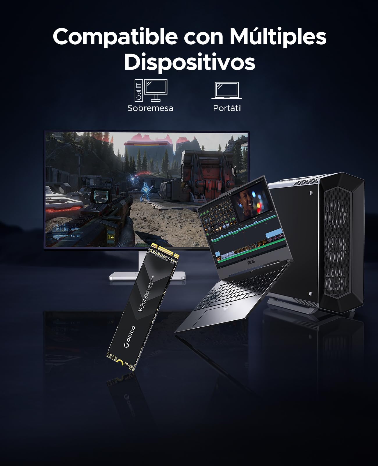 ORICO M.2 2280 SATA SSD, 512 GB SSD M.2 Interno con Llave B+M para computadora de computadora/portátil, SATA III 6Gbps NGFF Unidad de Estado sólido bajo Consumo de energía (PCIe NVMe Incompatible)