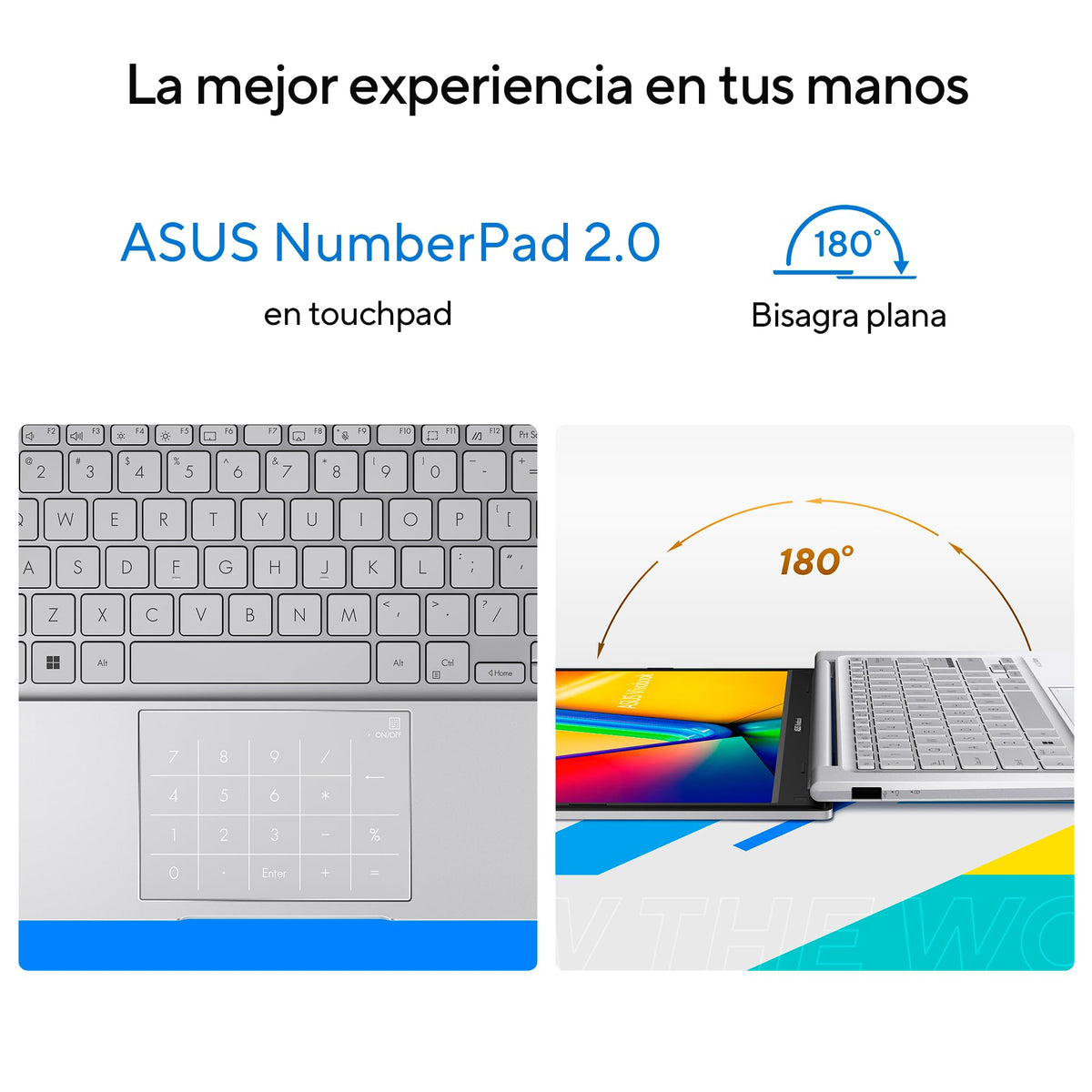 ASUS Laptop Vivobook 14/X1404ZA-NK100W/Intel Core i7-1255U 10 núcleos/16GB RAM/512GB SSD/Plata/Windows 11/Teclado en Español(Garantía y Servicio en México)