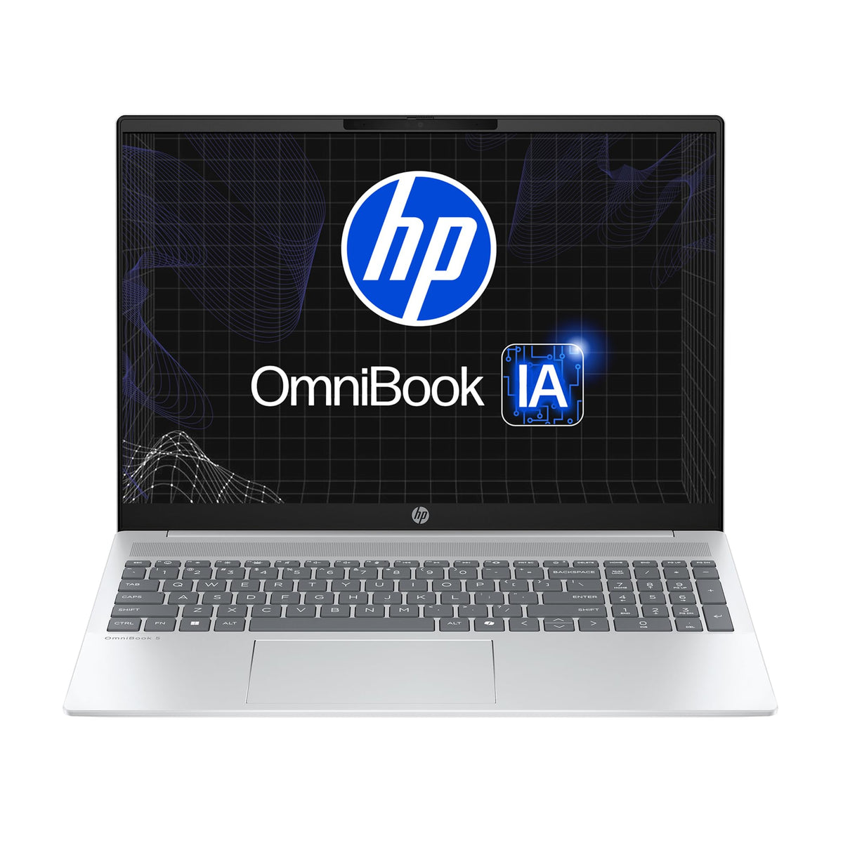 HP Laptop OmniBook 5 AI 16-af1053la, Intel Core Ultra 5, 16GB RAM, 512 GB SSD, 16", Pantalla OLED 2K (1920x1200), Windows 11 Home, Garantía México, Plata