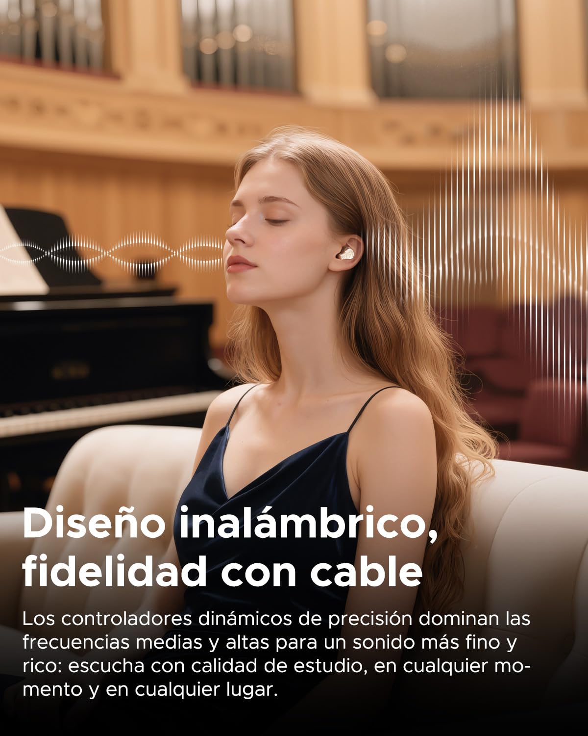 SoundPEATS H3 Audífonos Inalámbricos In-Ear HiFi, Triple Driver Híbrido