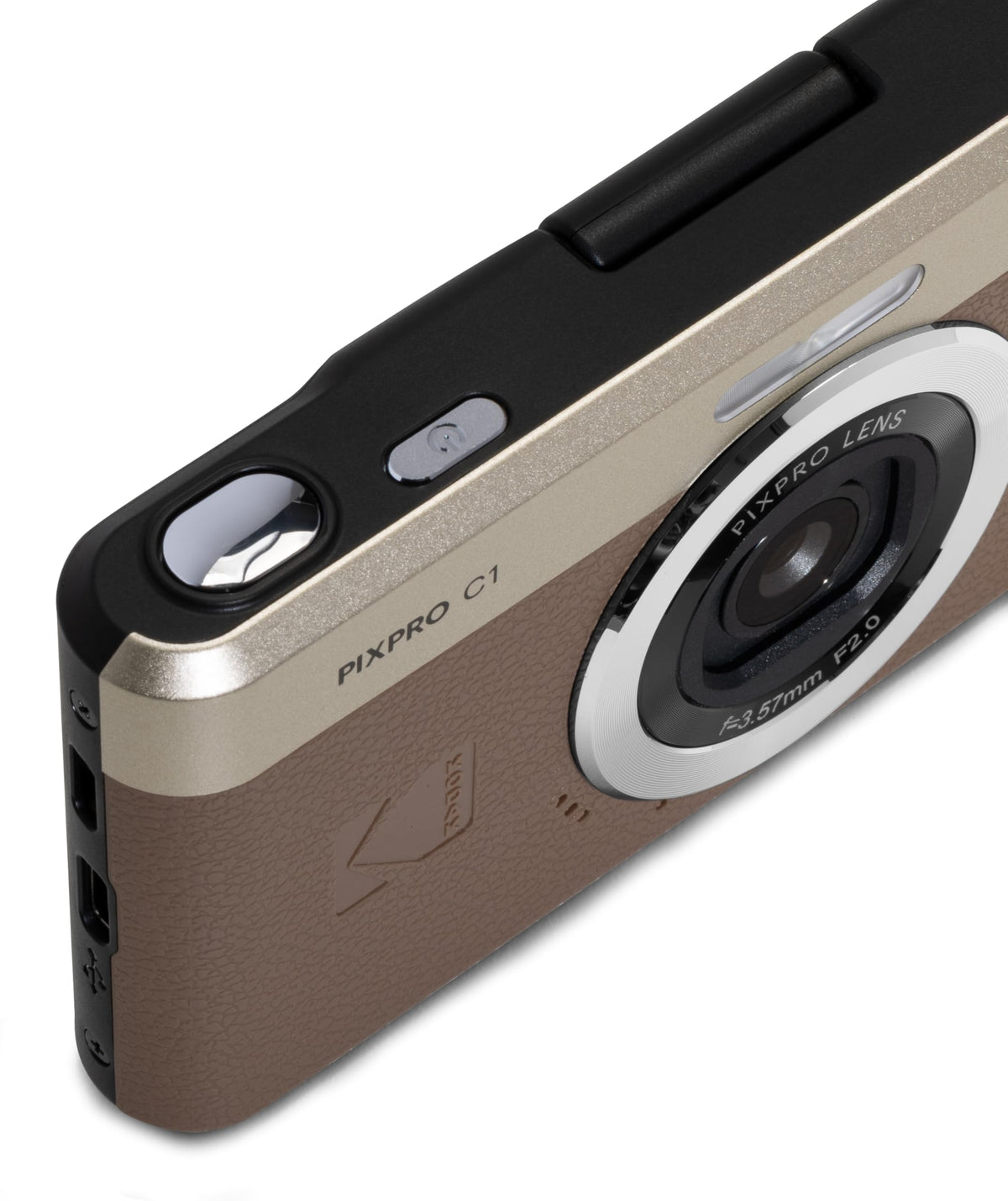 Kodak Pixpro C1 - Cámara Digital ultracompacta | 13MP BSI CMOS - Zoom 4X, Pantalla LCD de 7,1 cm, Flash LED - Marron