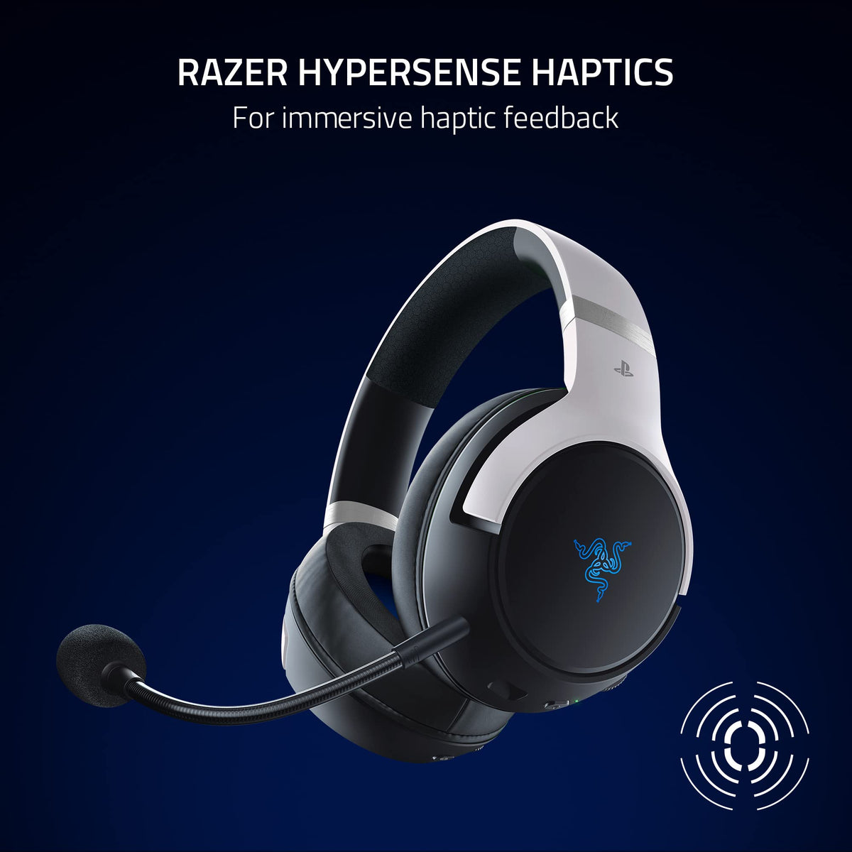 Razer Kaira Pro HyperSpeed - Auriculares inalámbricos para juegos con Haptics para Playstation 5 / PS5, PS4, PC, móvil: controladores de titanio de 50 mm - Micrófono híbrido - (reacondicionado)