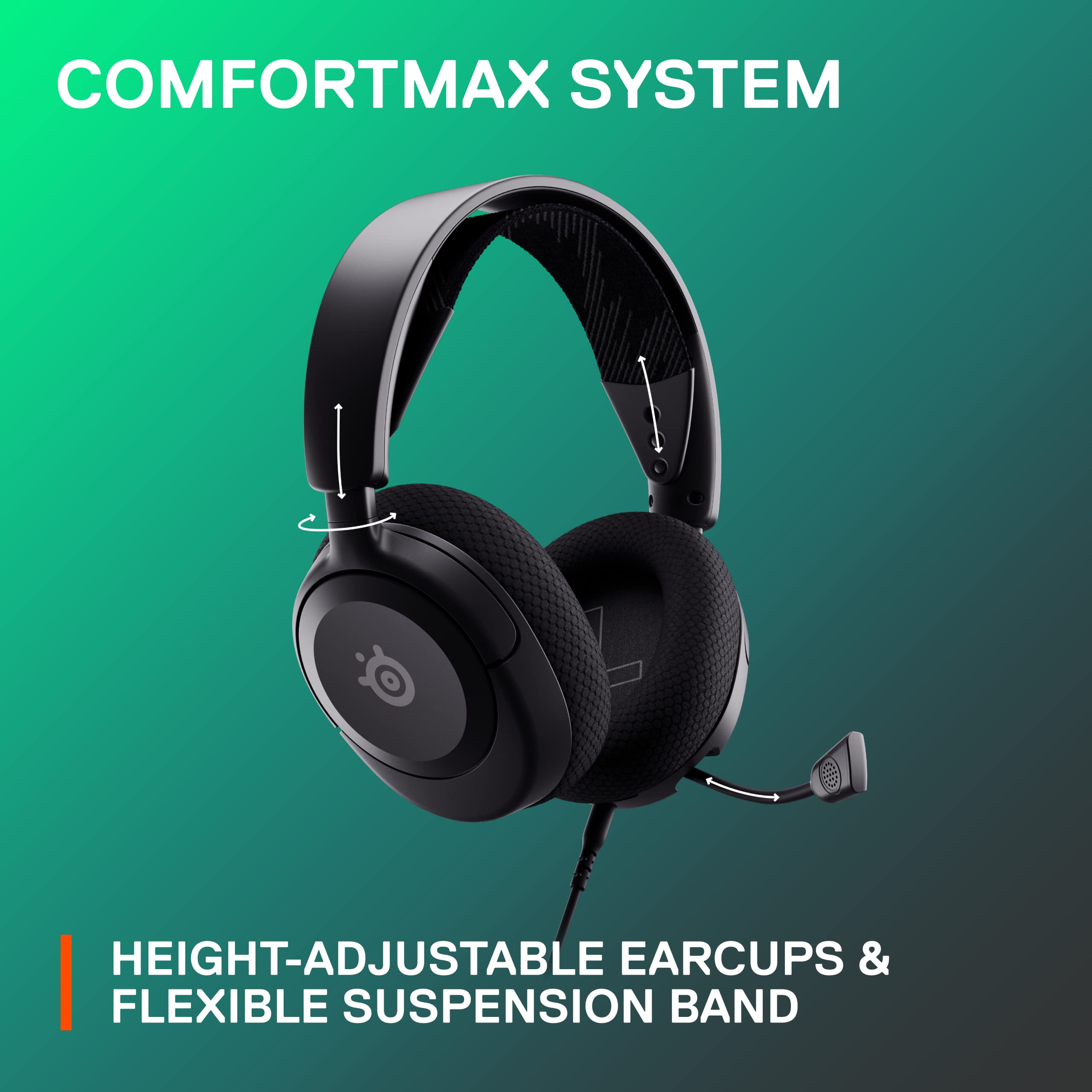 SteelSeries Auriculares para Juegos Arctis Nova 1 — Controladores de Alta Fidelidad — Audio Espacial de 360° — Micrófono con Cancelación de Ruido — PC, PS5/PS4, Switch, Xbox - Negro