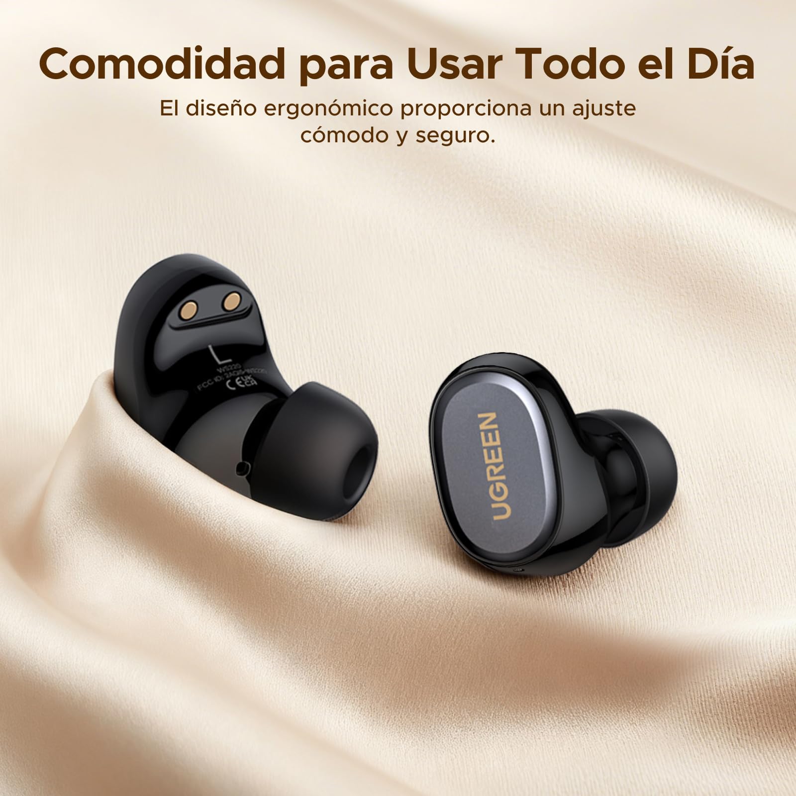 UGREEN Audífonos Inalámbricos In Ear Bluetooth 6.0, Batería hasta 32 Horas