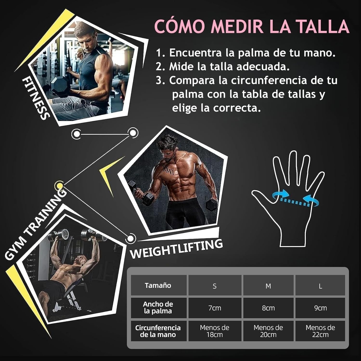 KIDS CHOICE Guantes para Gym,Guantes para Pesas de Hombre y Mujer